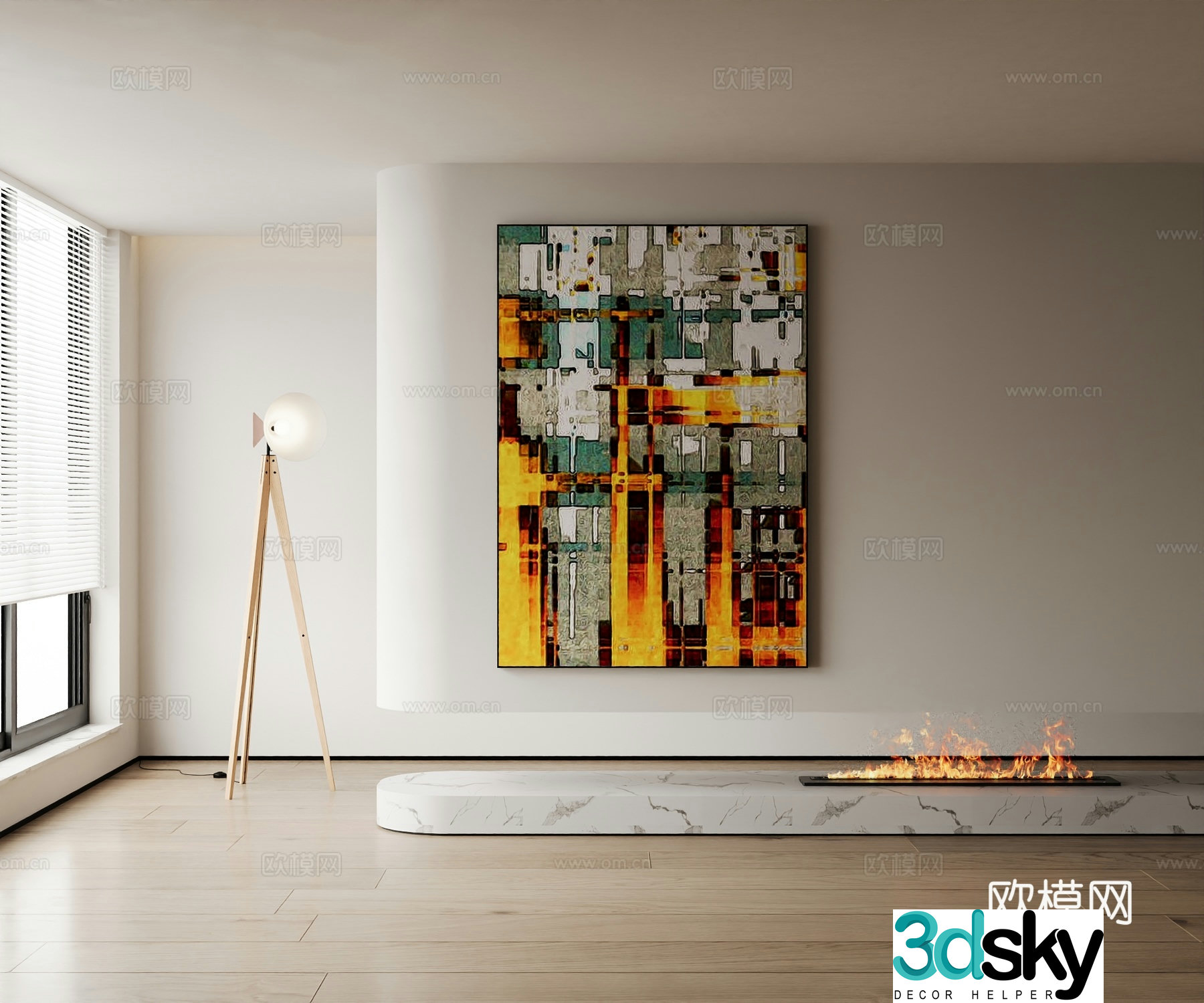 Modern decorative painting 3d model