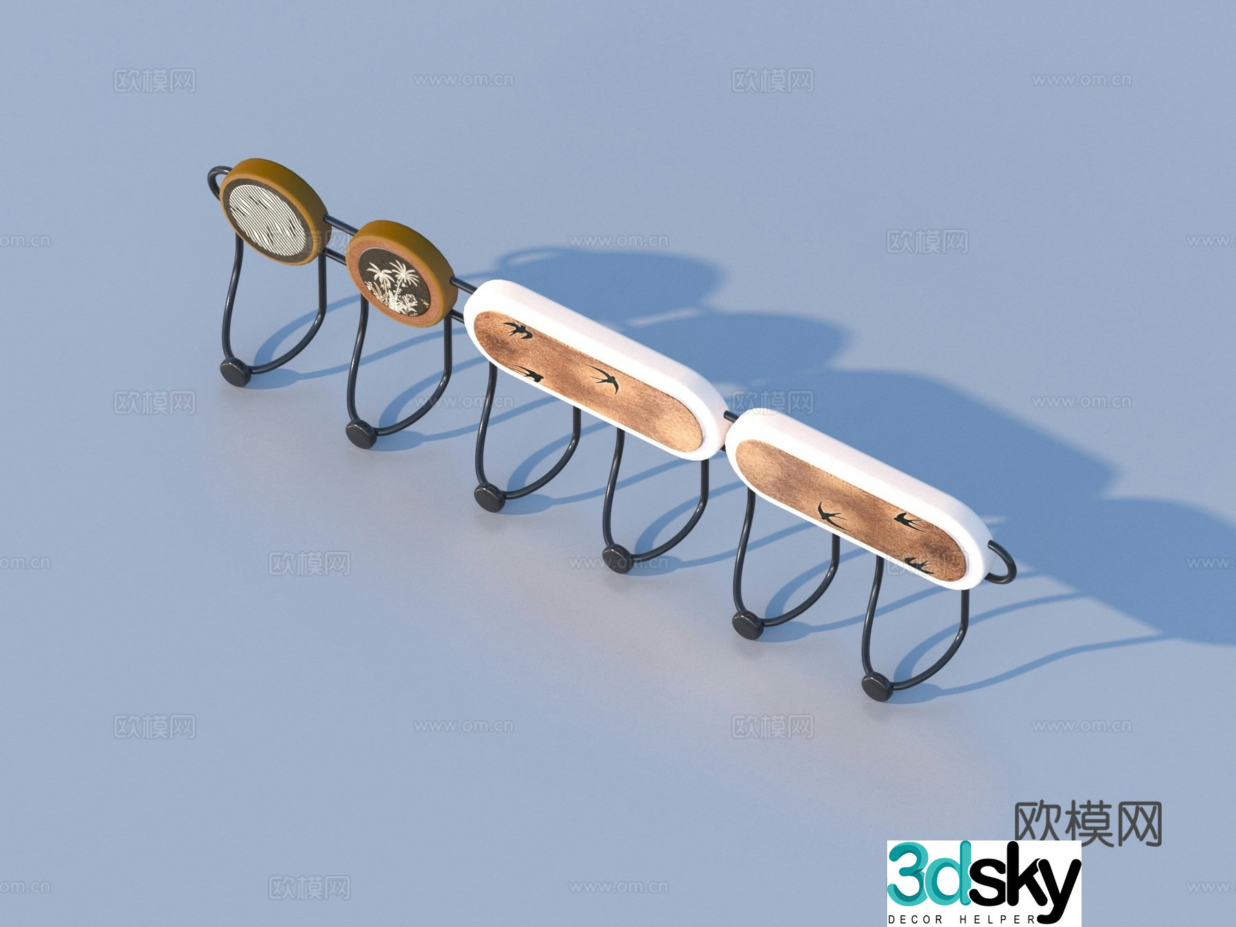Clothes hook hardware sketch 3d model