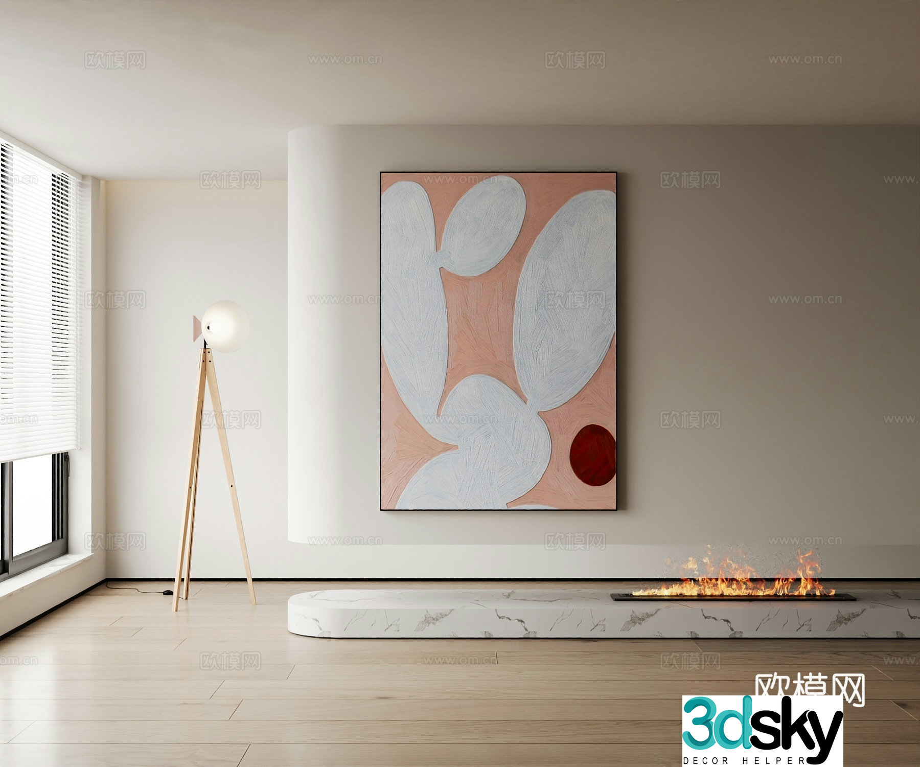 Modern decorative painting 3d model