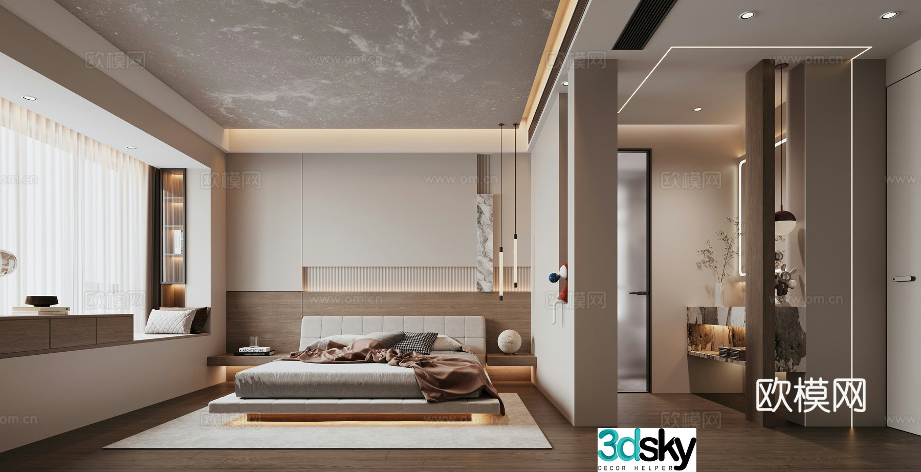 Modern bedroom 3d model
