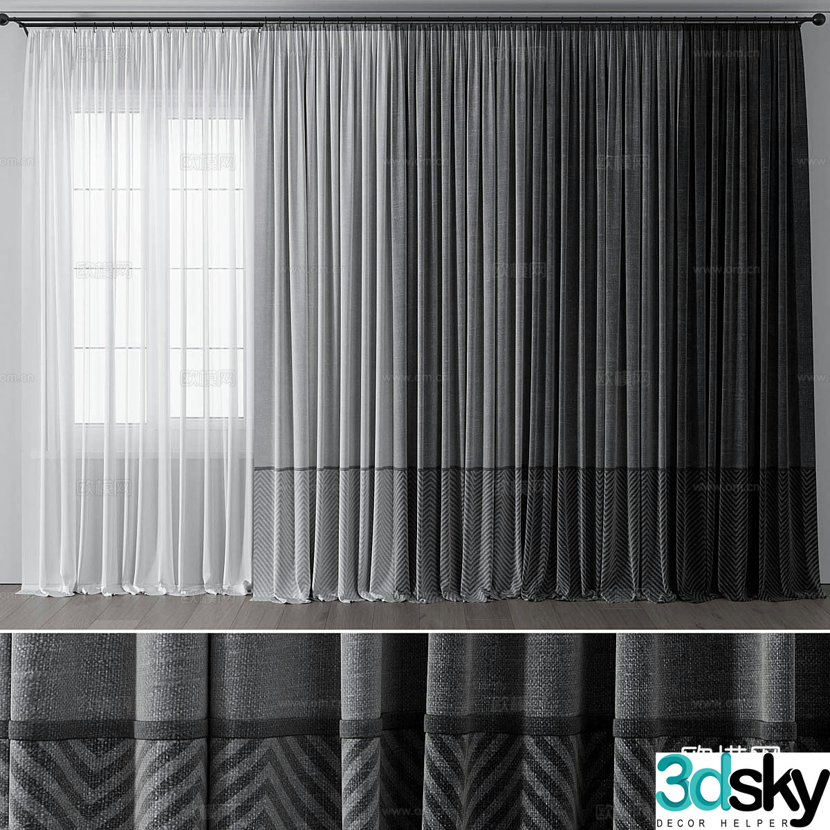 Curtain 3d model