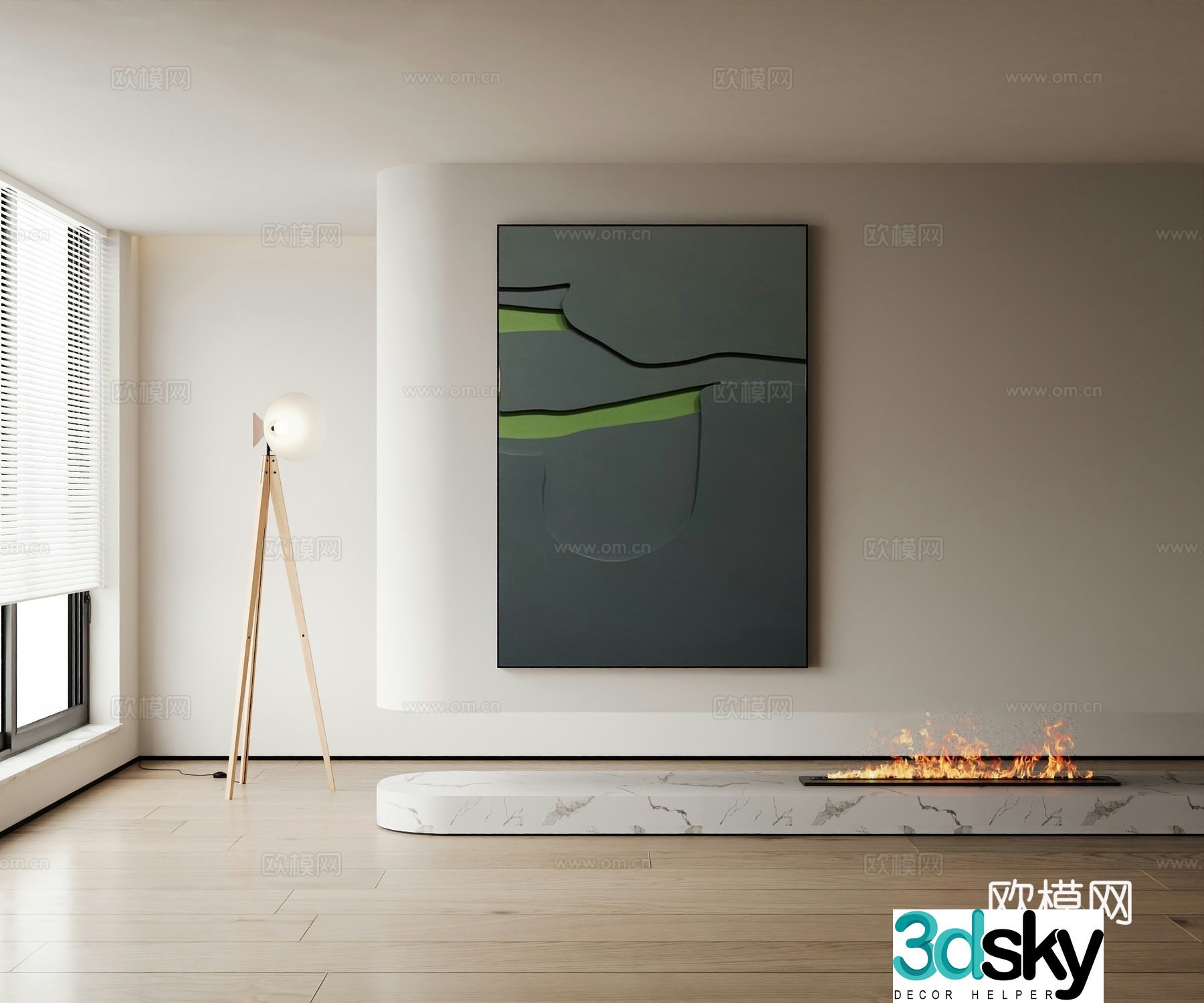 Modern decorative painting 3d model