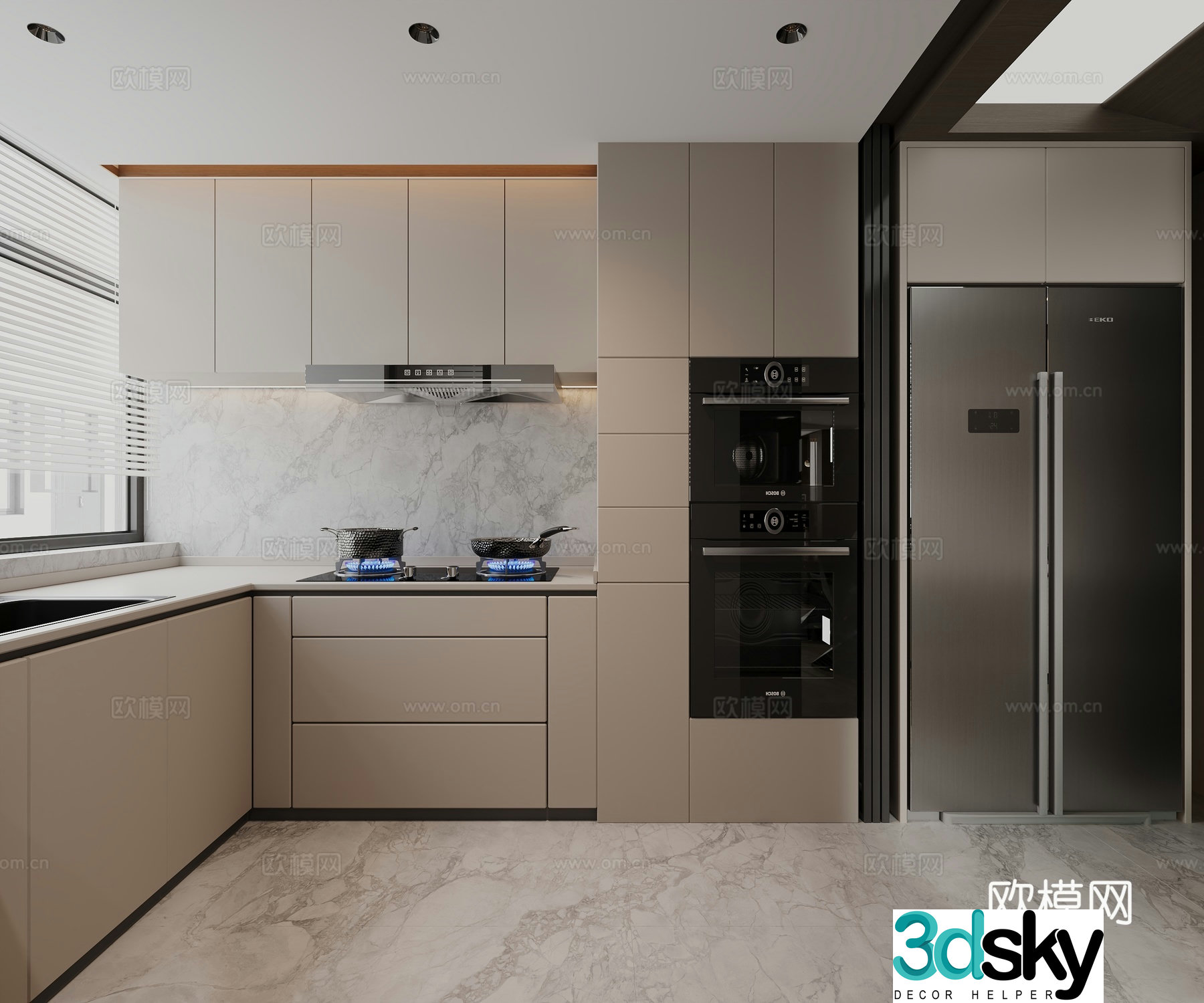 Modern kitchen 3d model