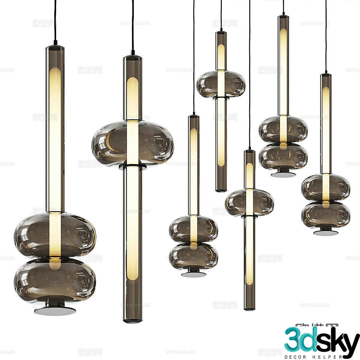 New Chinese Light Luxury Freya Light Chandelier 3D Model