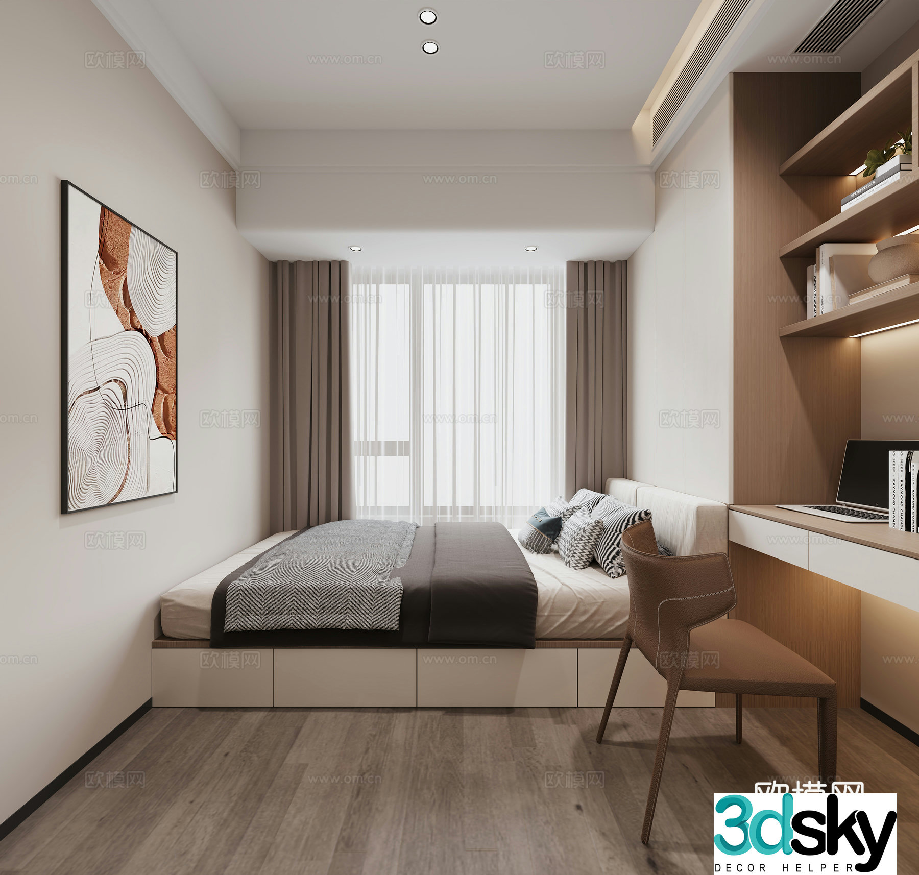Modern tatami room 3d model