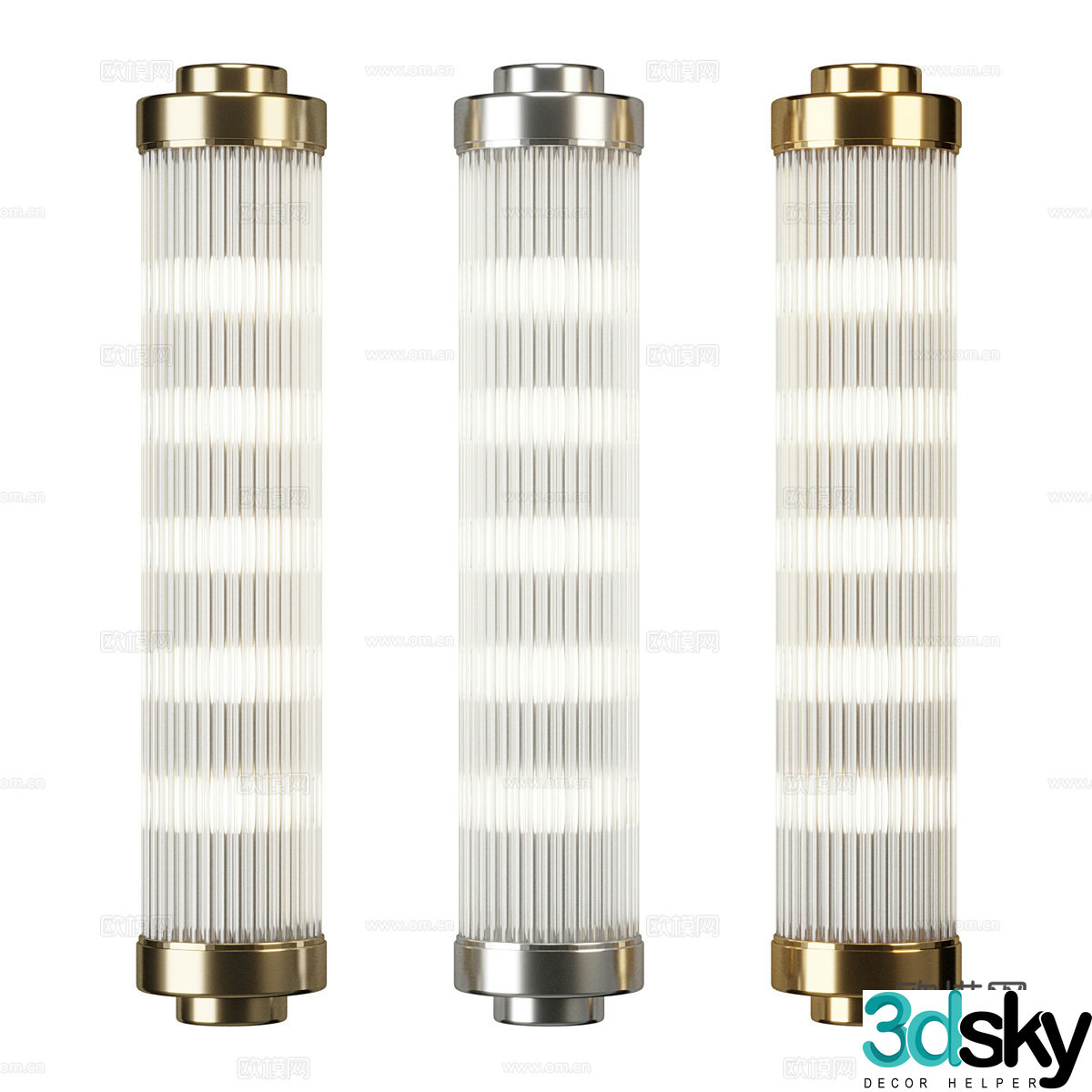 New Chinese style light luxury Charleston wall light 3D model