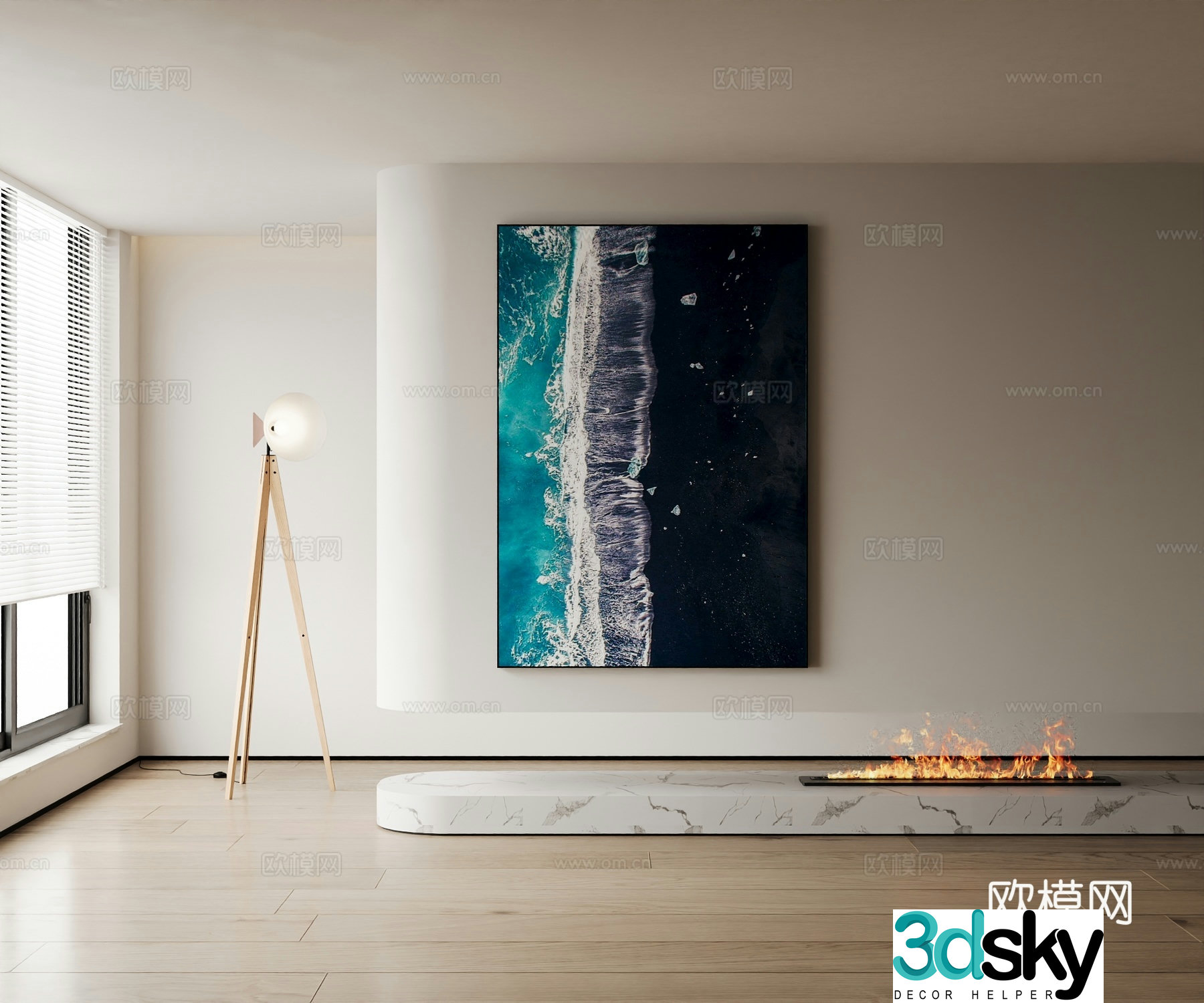Modern decorative painting 3d model