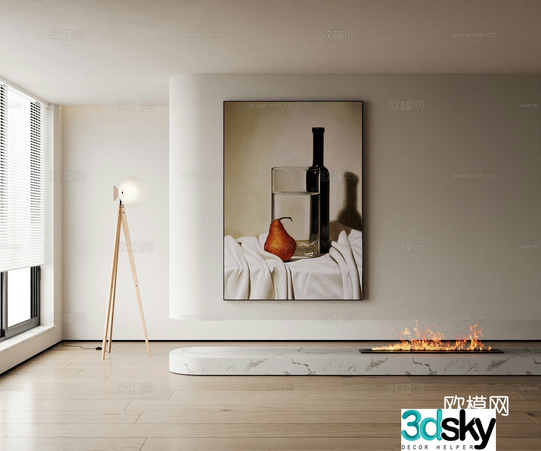 Modern decorative painting 3d model