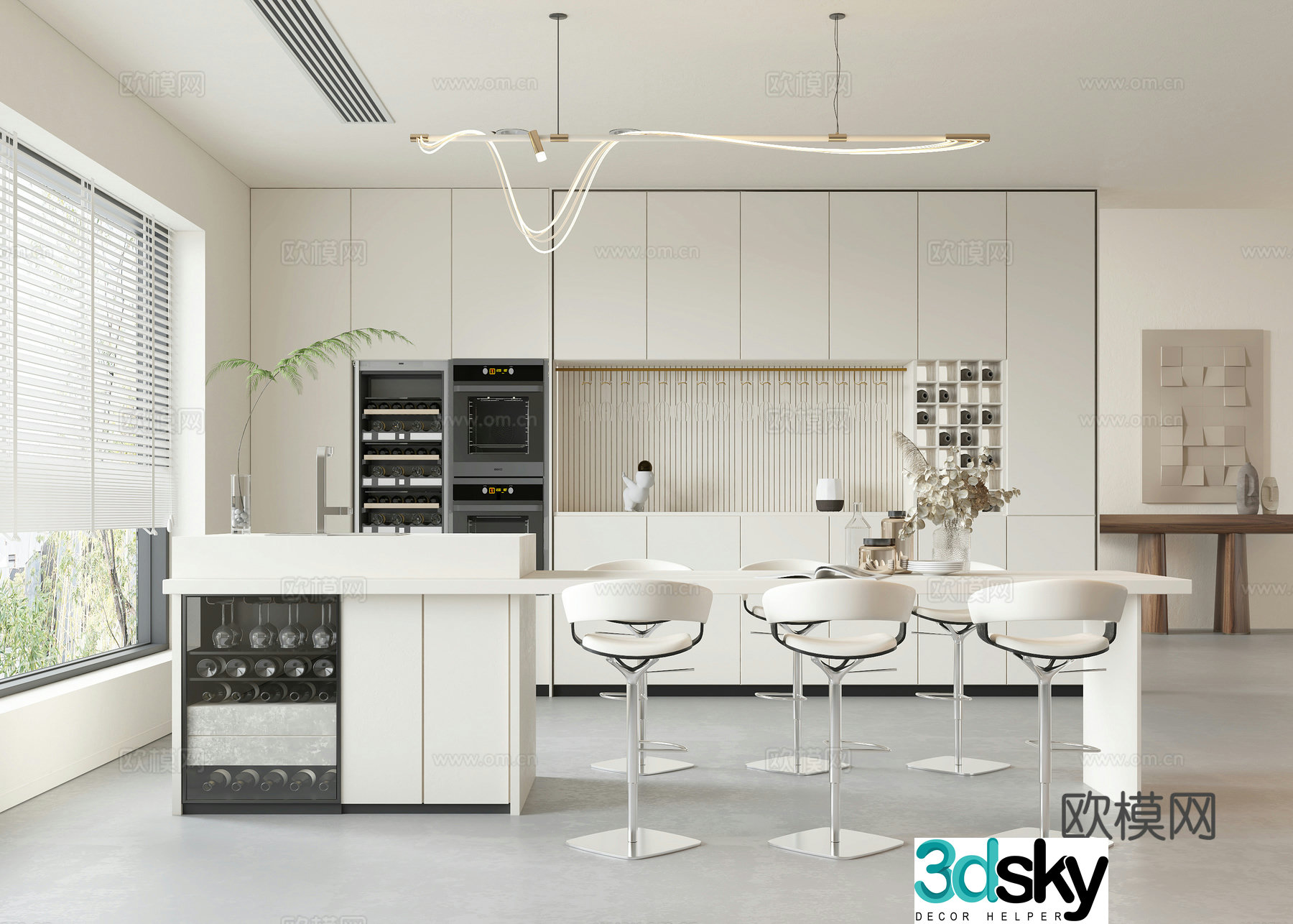 Creamy restaurant 3d model
