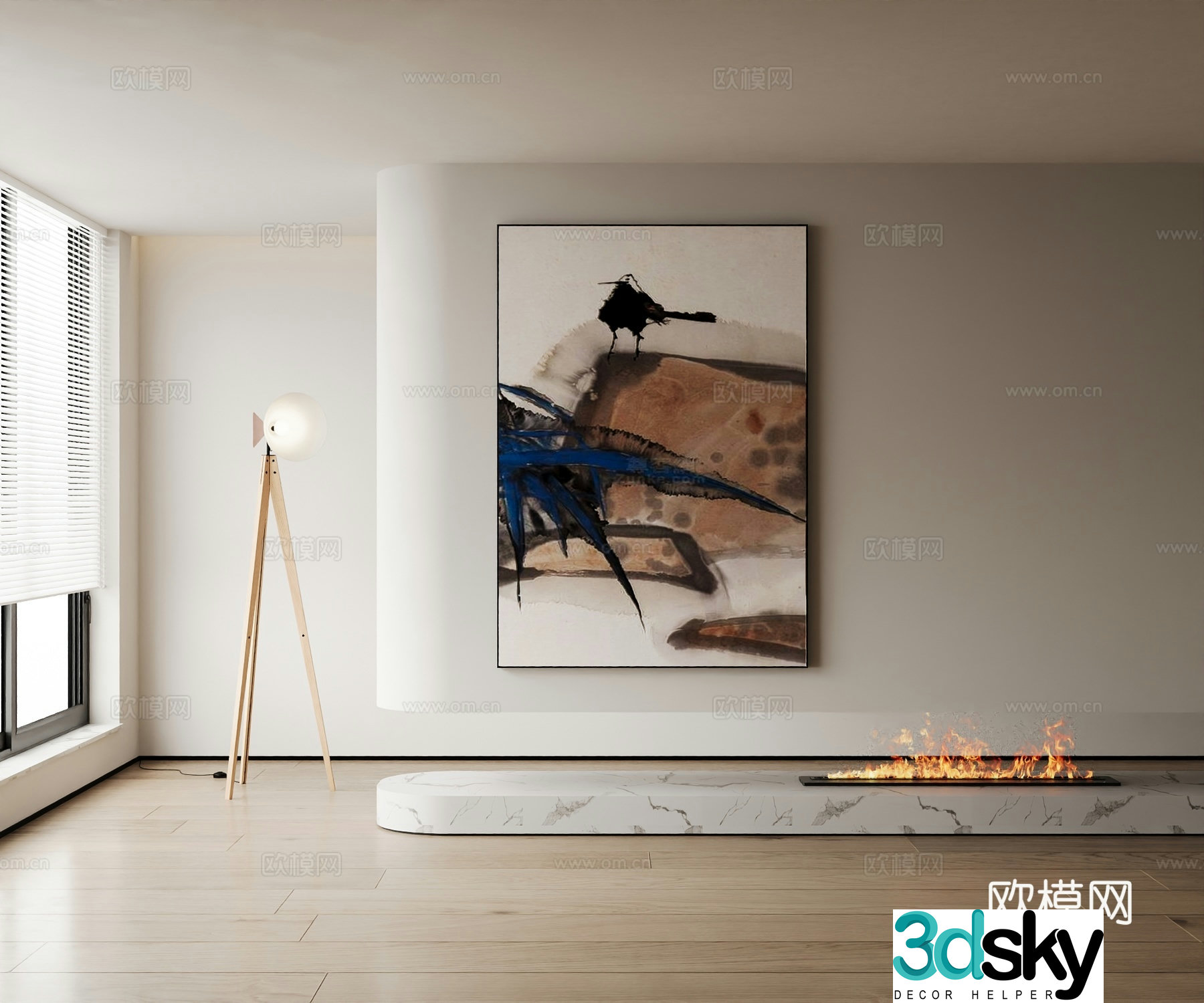 Modern decorative painting 3d model