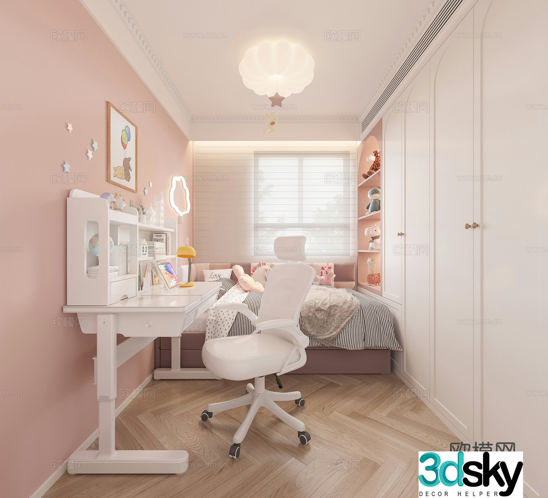 Modern children’s room 3d model
