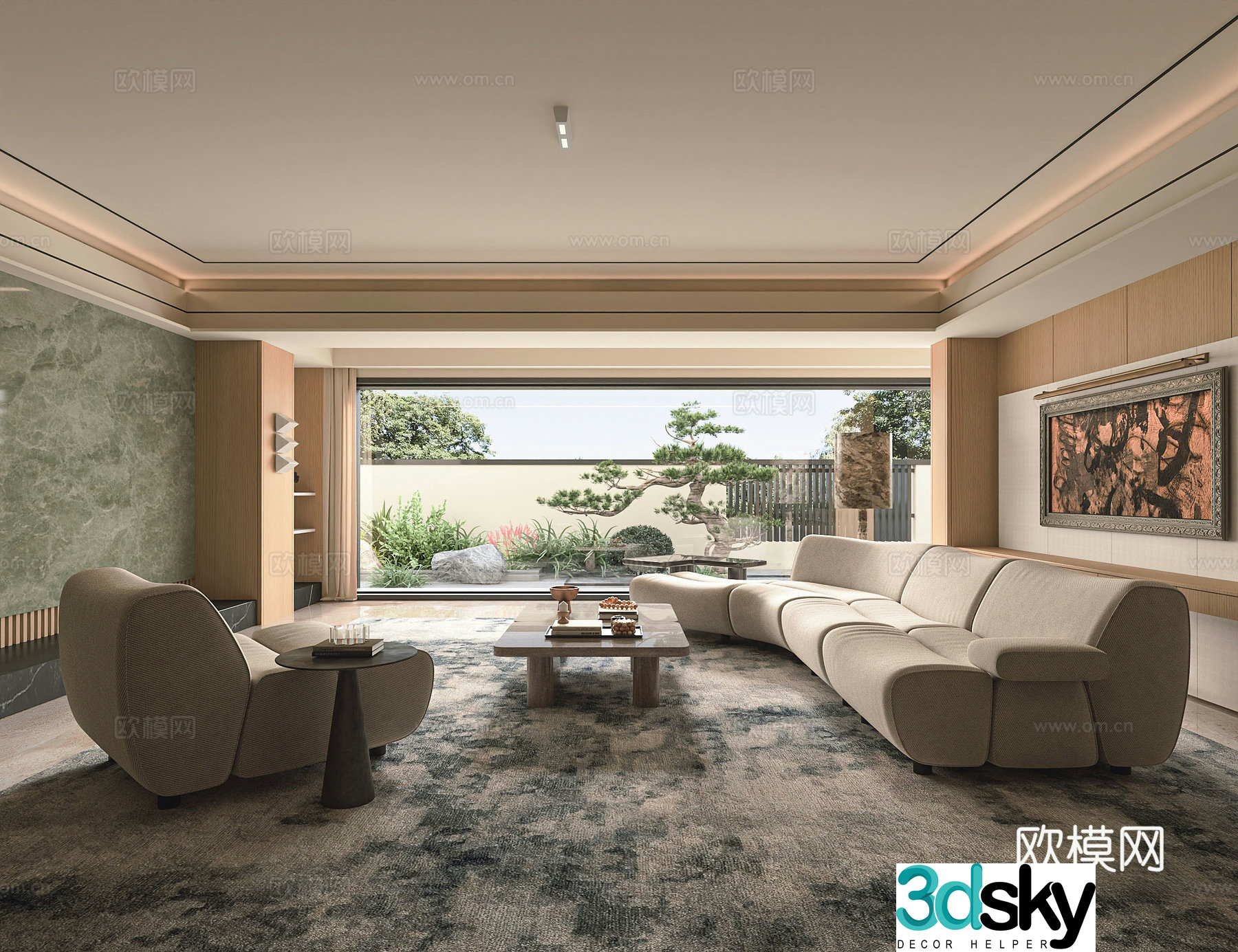 Modern living room 3d model
