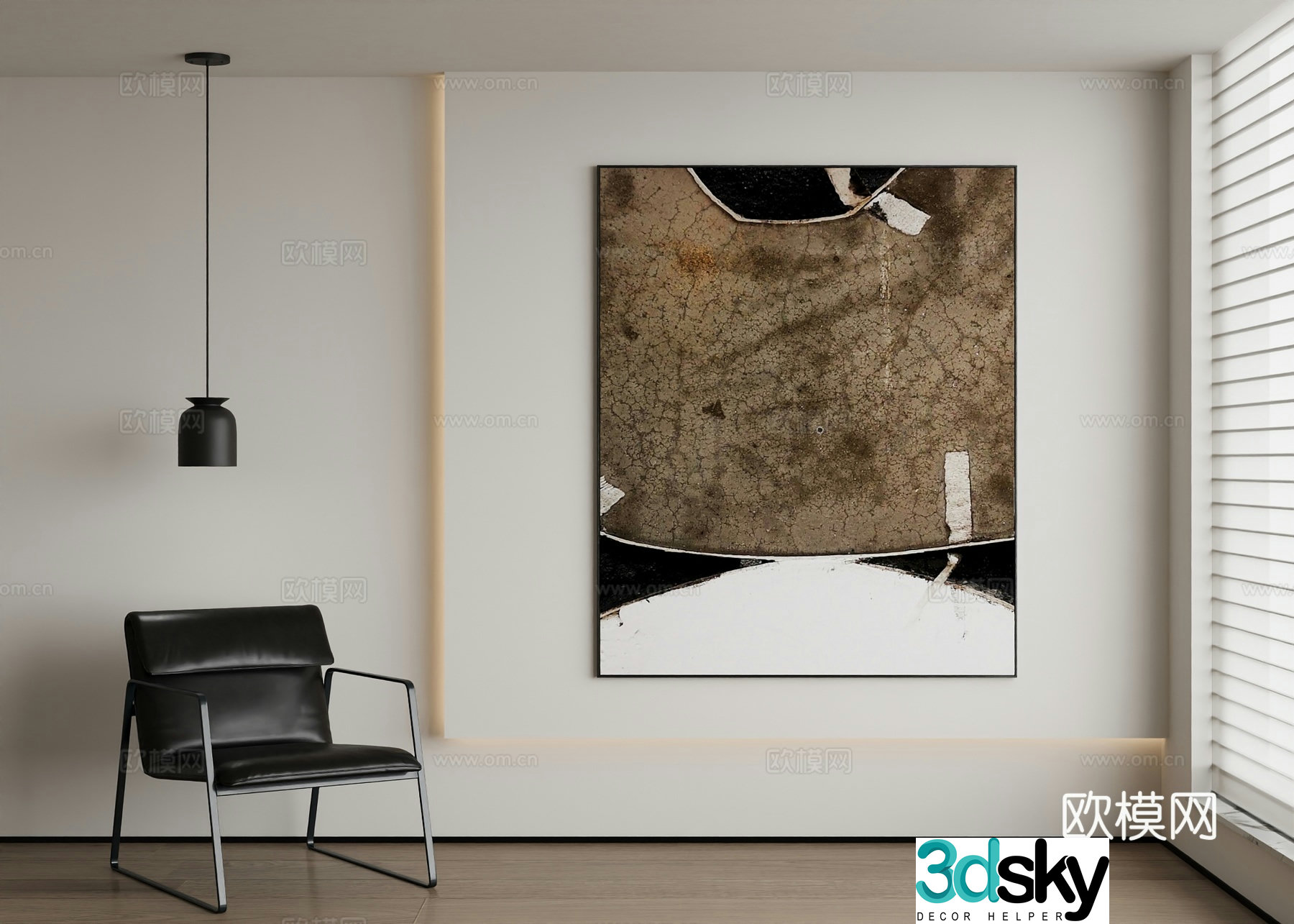Modern decorative painting 3d model
