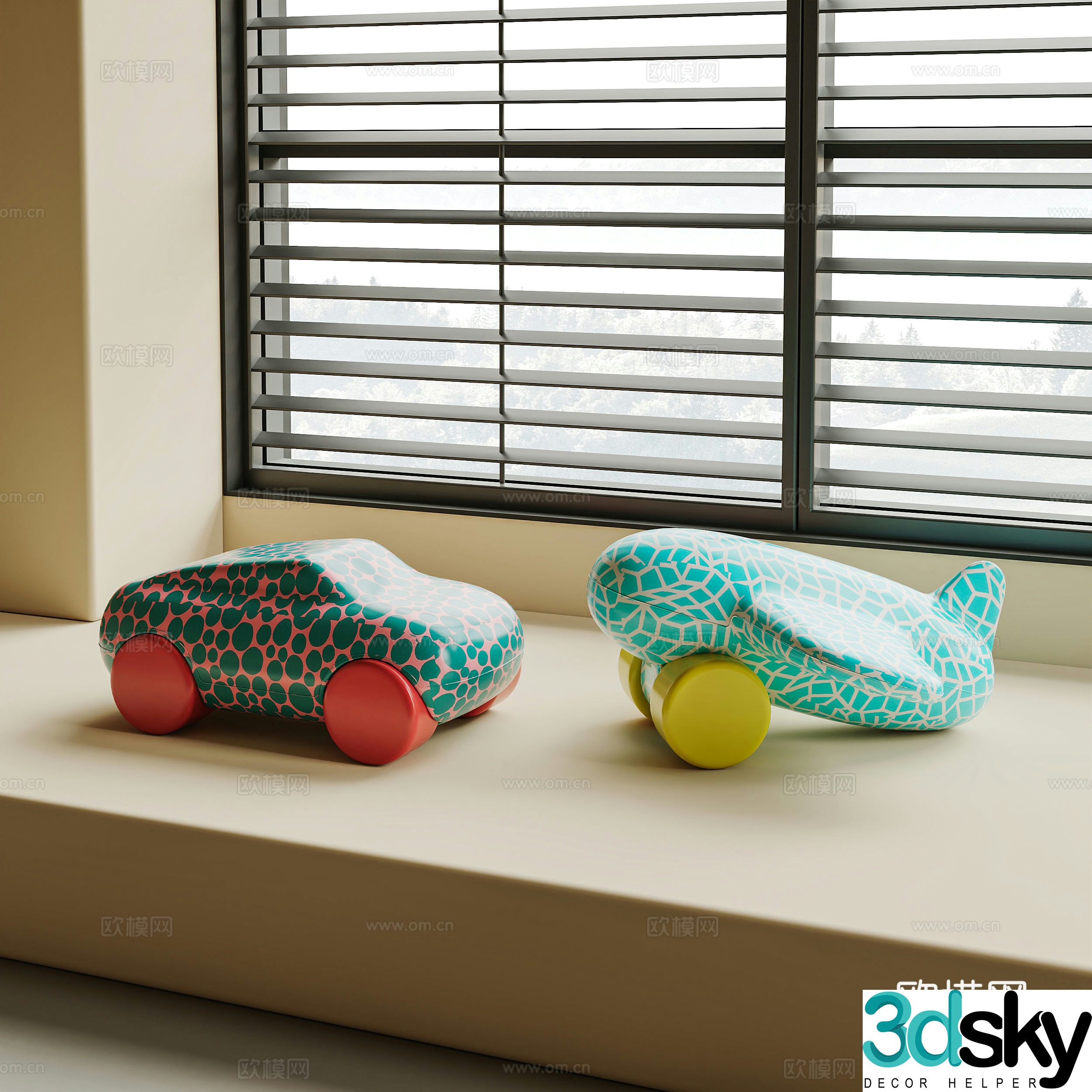 Modern children’s toy combination 3d model