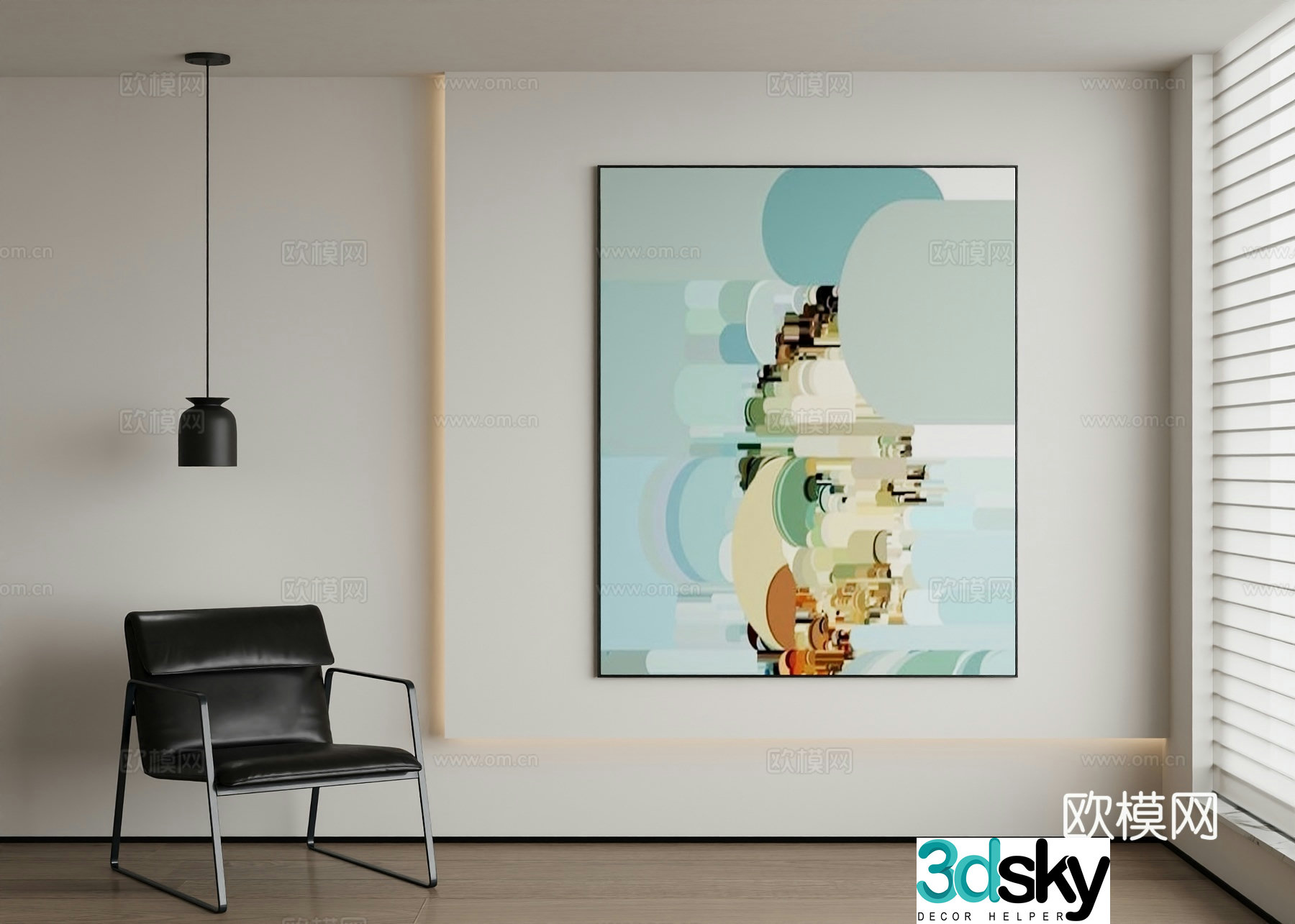 Modern decorative painting 3d model