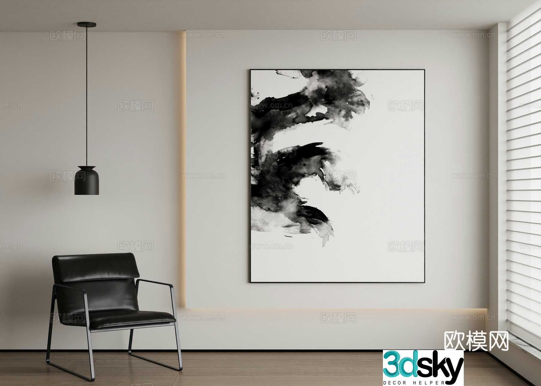 Modern decorative painting 3d model