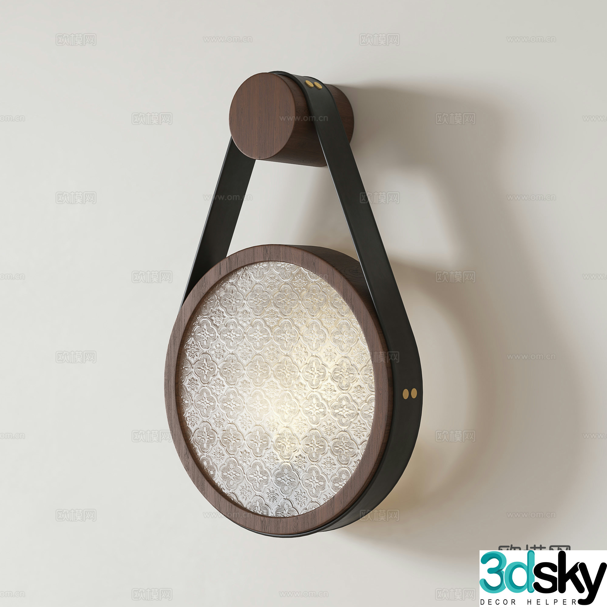 French retro wall light 3d model