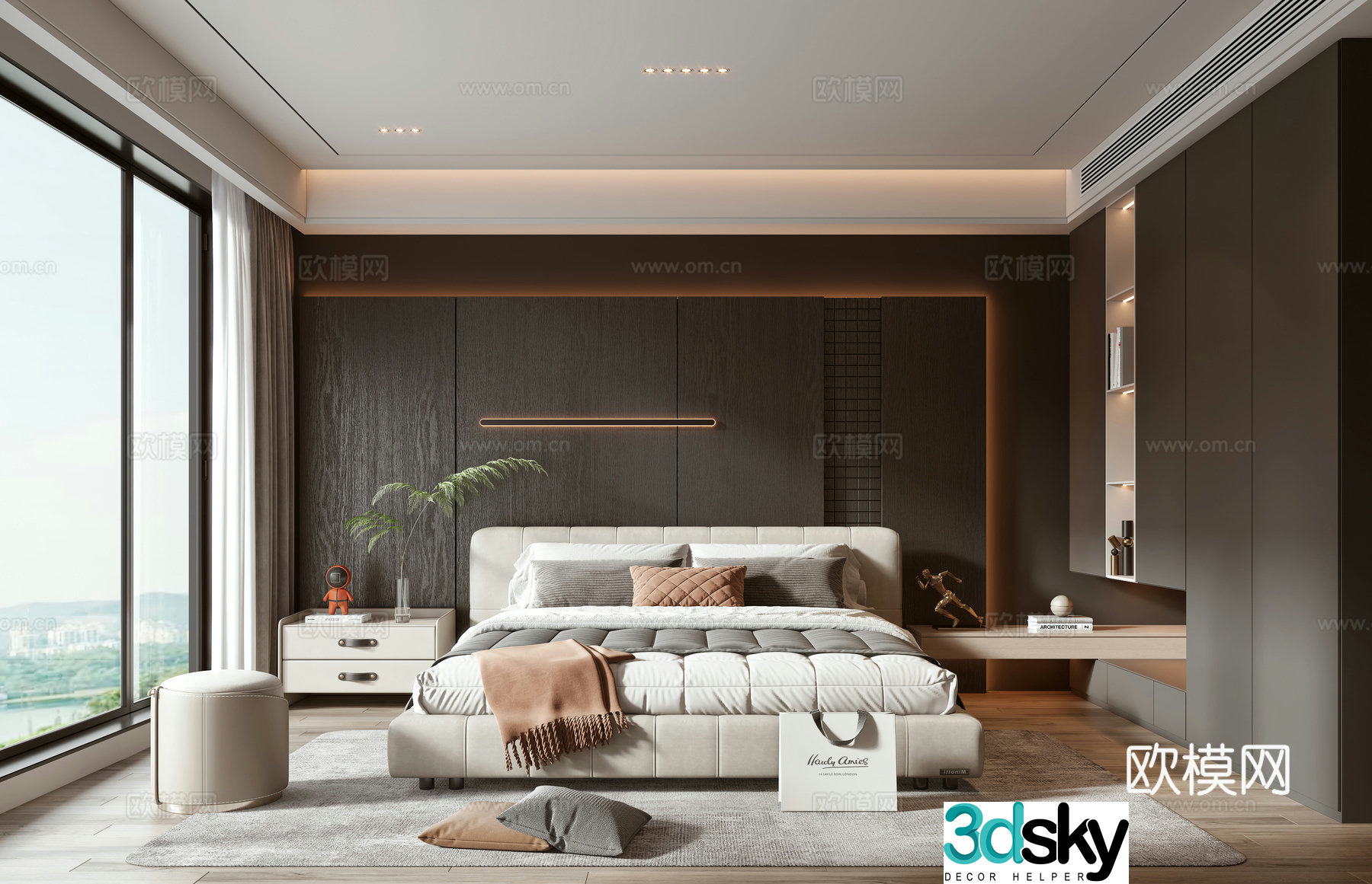 Modern bedroom 3d model