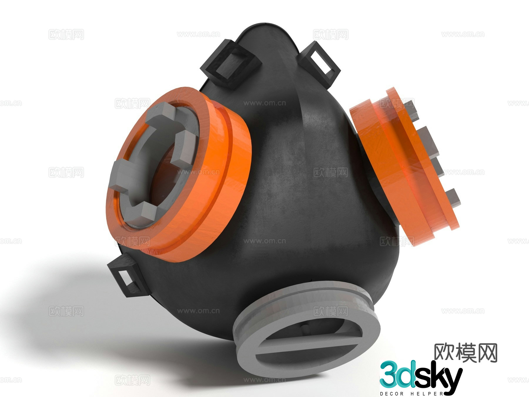 Modern style oxygen hood 3d model
