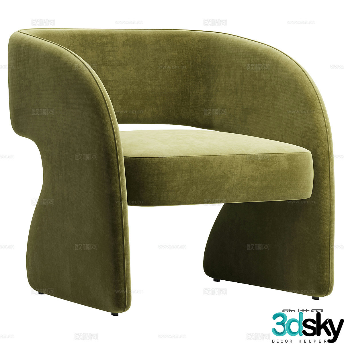 Modern Italian Stella lounge chair 3d model