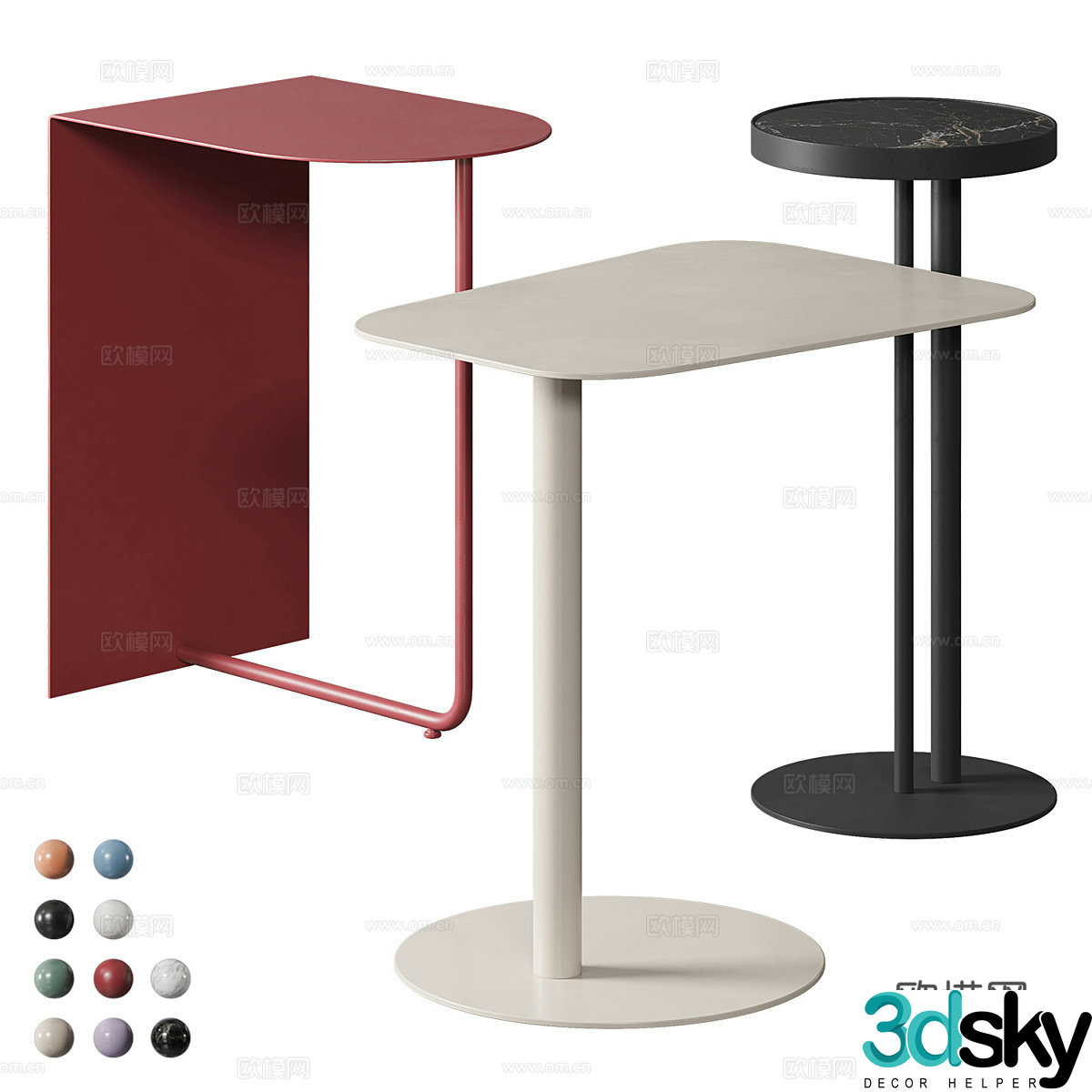 Modern Italian minimalist River Rigs side 3D model