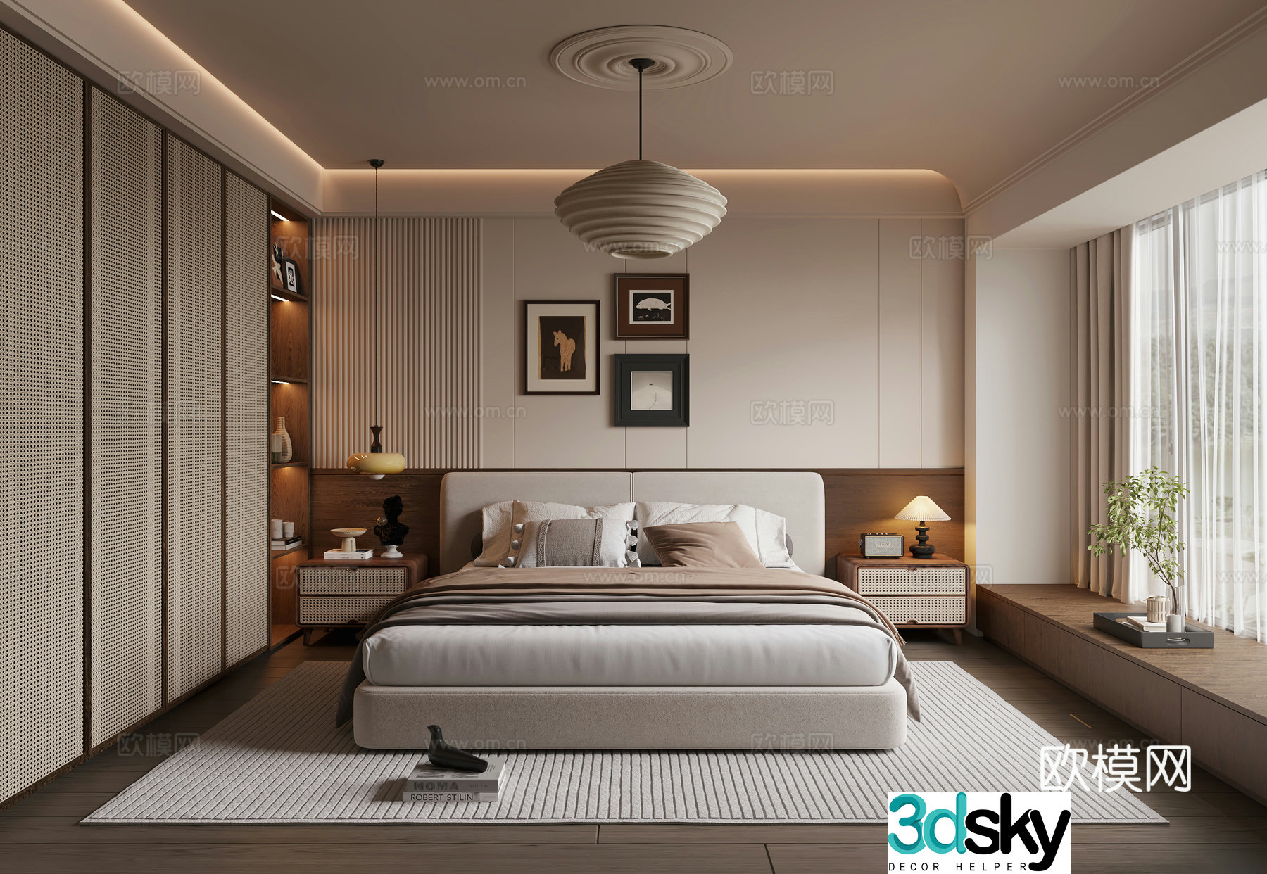 Wasabi Middle Style Bedroom 3D Model