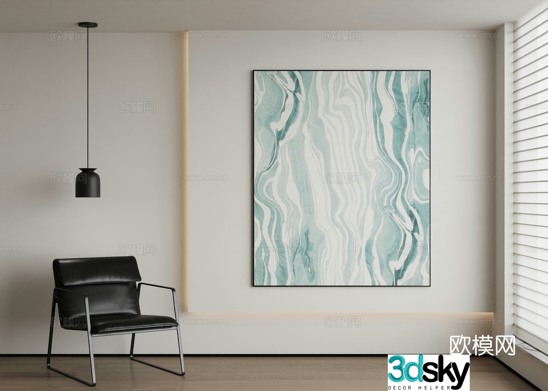 Modern decorative painting 3d model