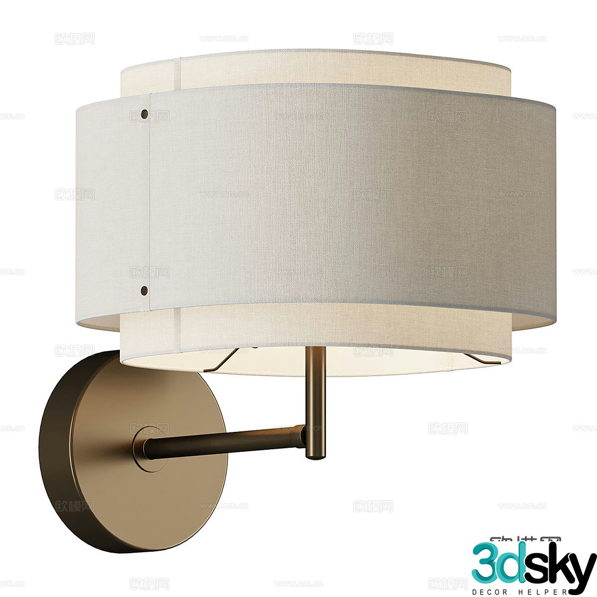 Paper wall lamp 3d model