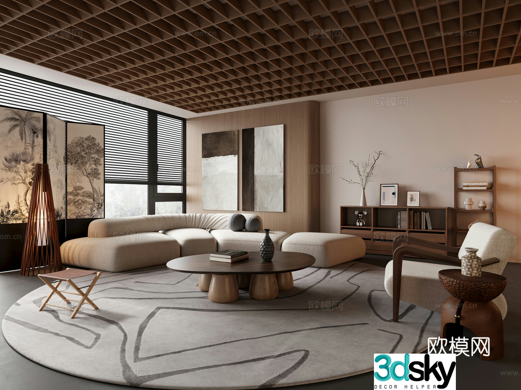 Middle Ages Living Room 3D Model