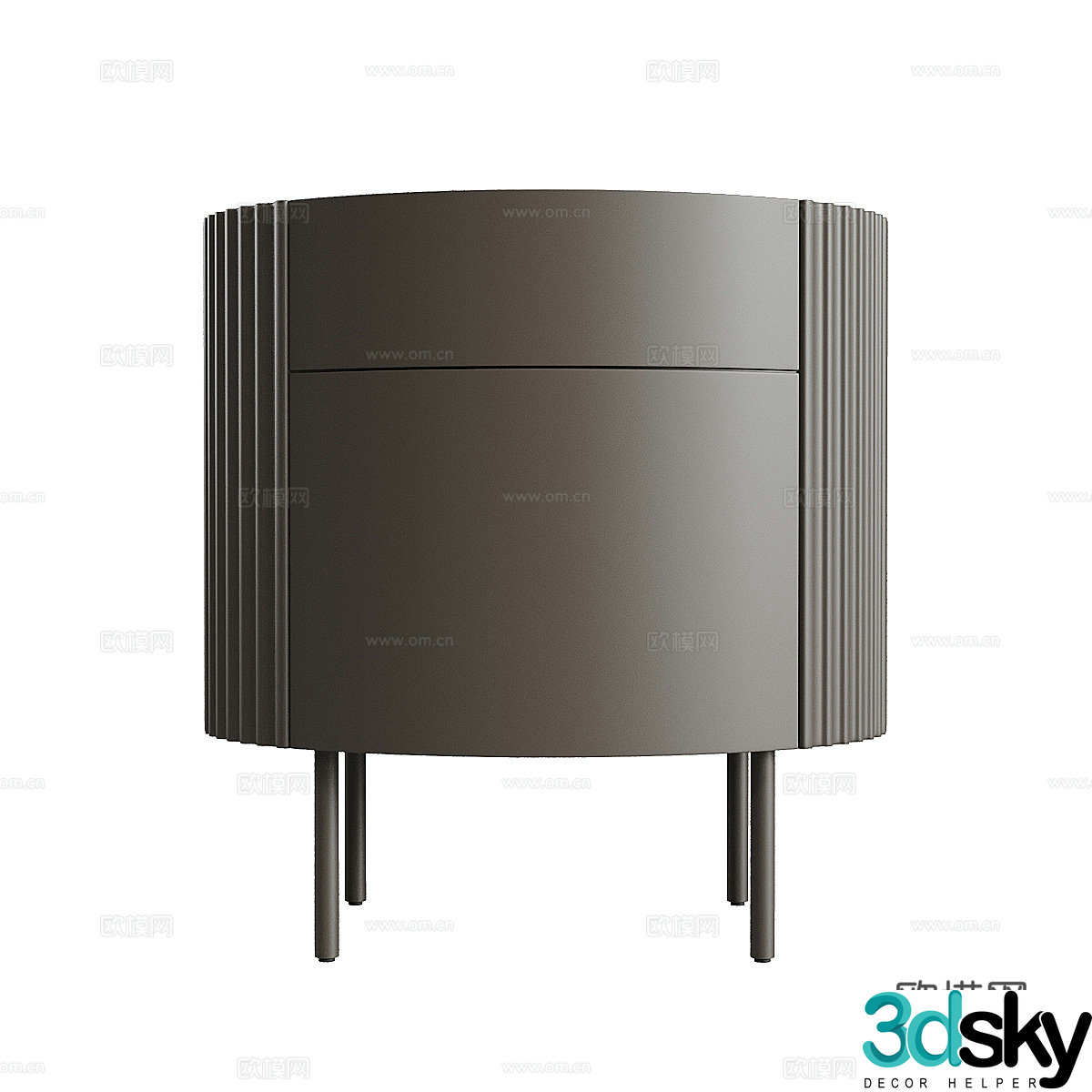 Nordic simple bedside table bedside table simple bedside table wooden bedside table 3D model