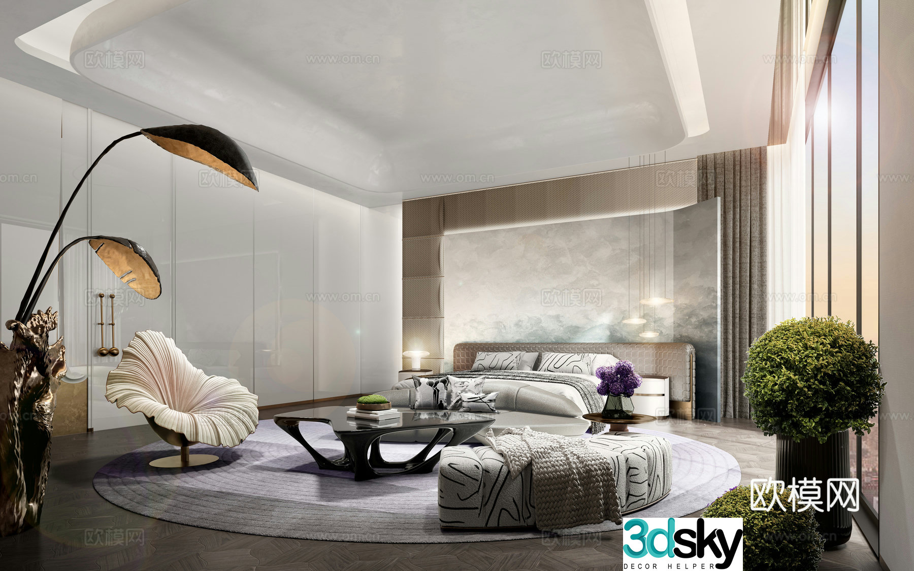 Modern bedroom 3d model