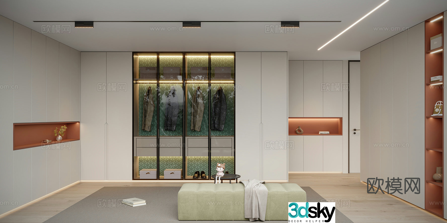 Modern cloakroom 3d model