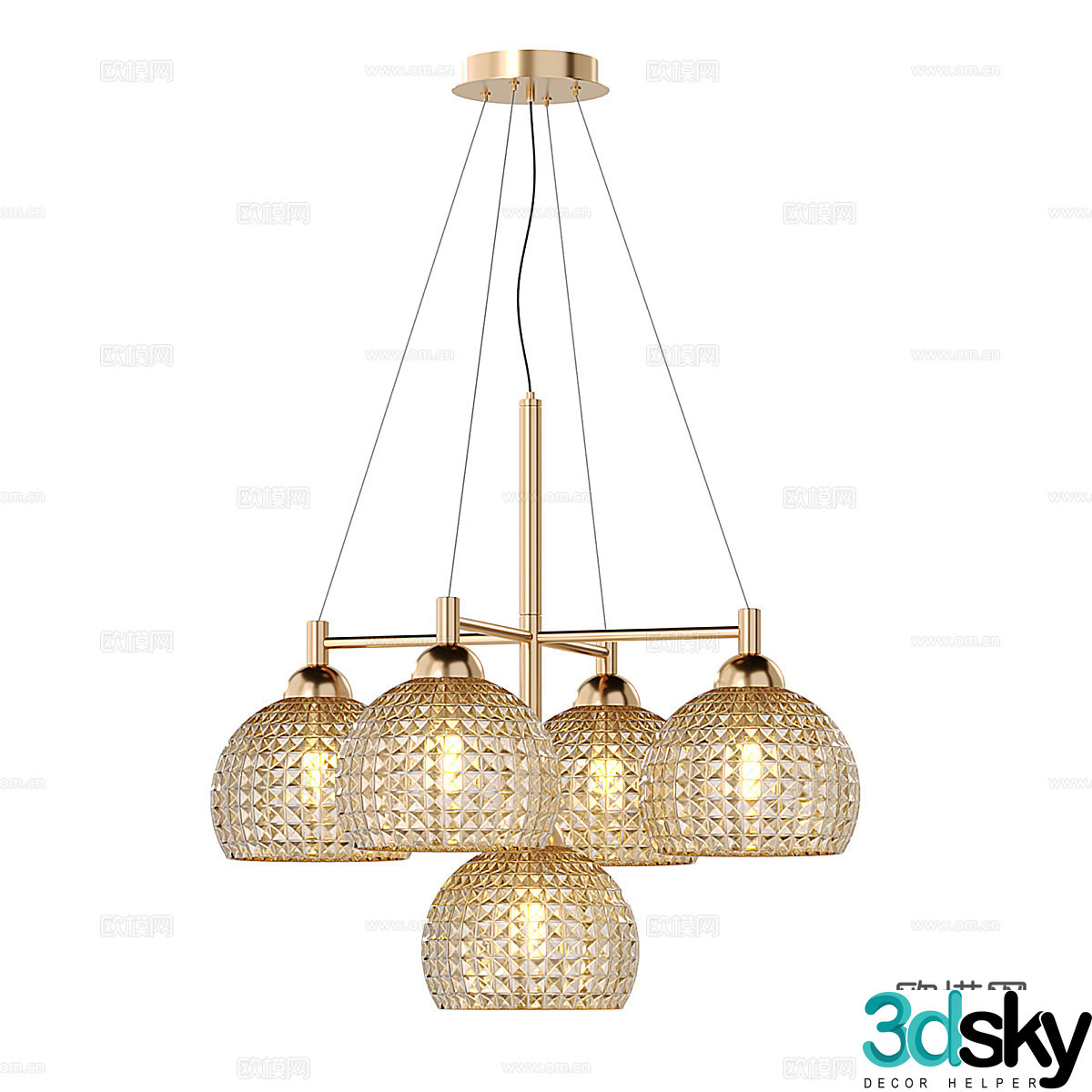 Modern simple light luxury chandeliers chandeliers simple chandeliers restaurant chandeliers living room chandeliers 3D model