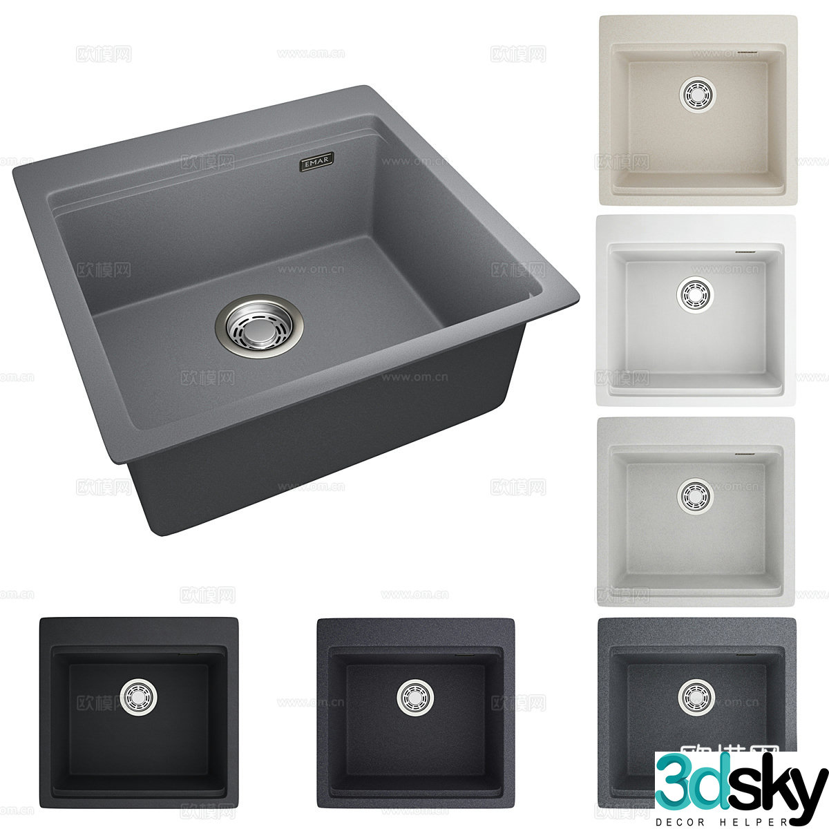 Sink Vegetable Washing Sink Vegetable Washing Sink Vegetable Washing Sink 3D Model