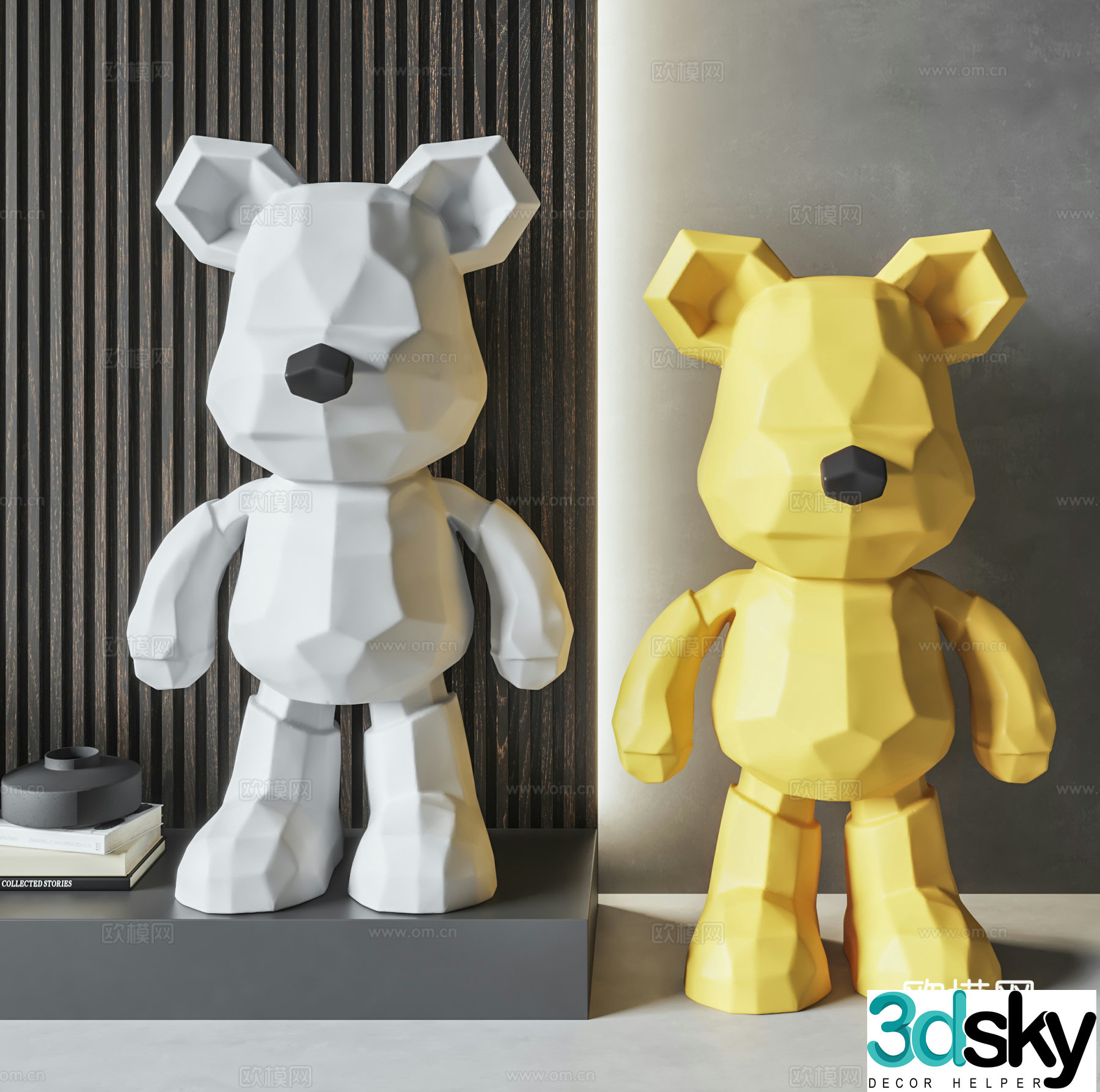 Modern violent bear 3d model