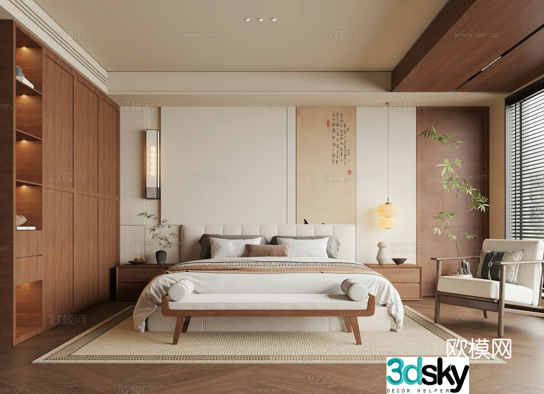 Song style home bedroom 3D model