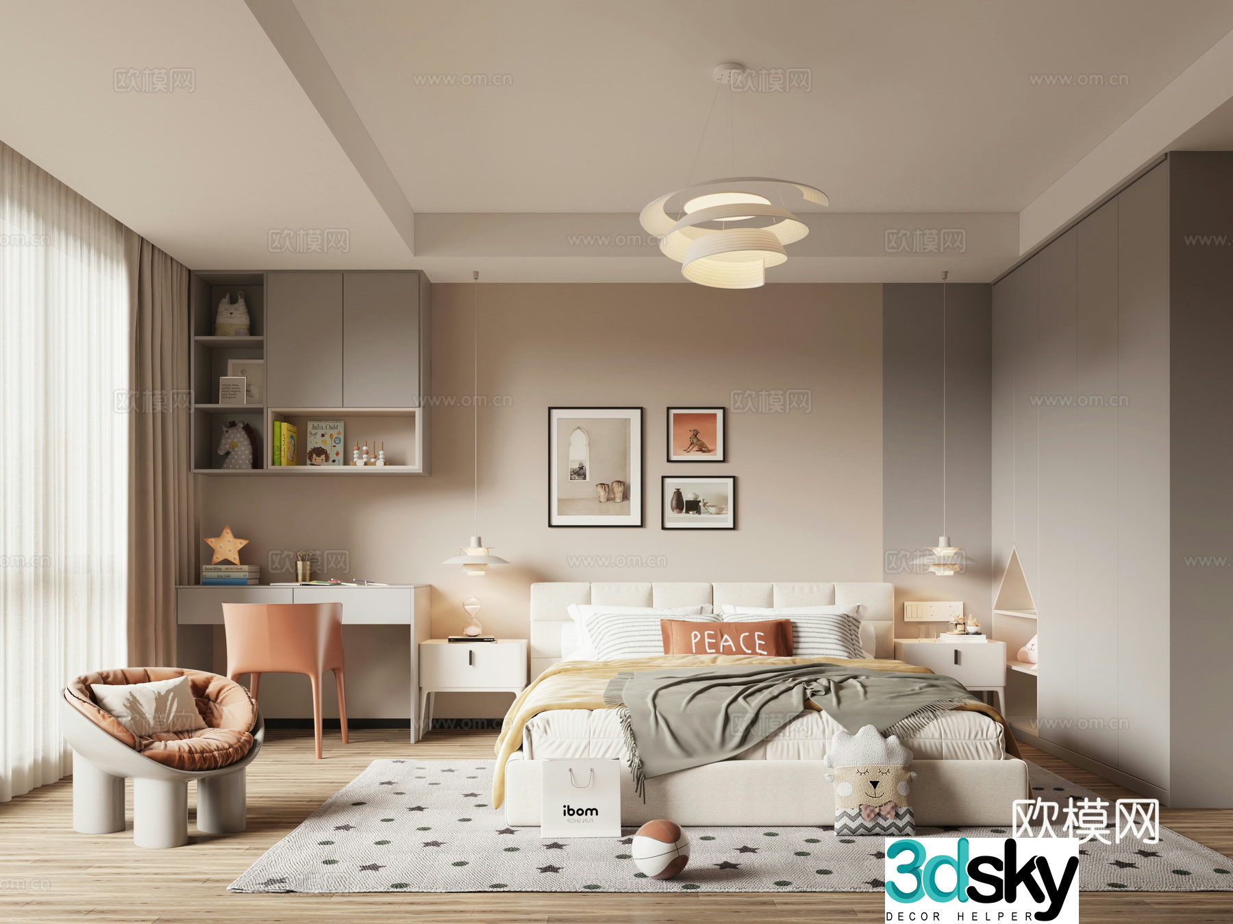 Modern children’s room 3d model