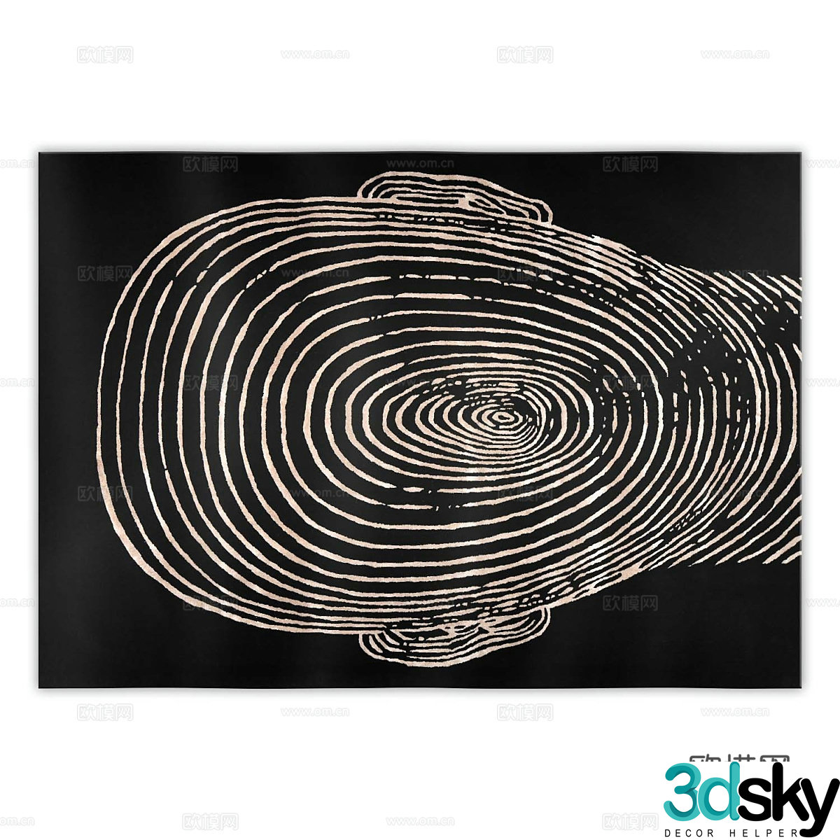 Modern minimalist carpet Carpet Simple carpet Living room carpet New Chinese style carpet 3d model