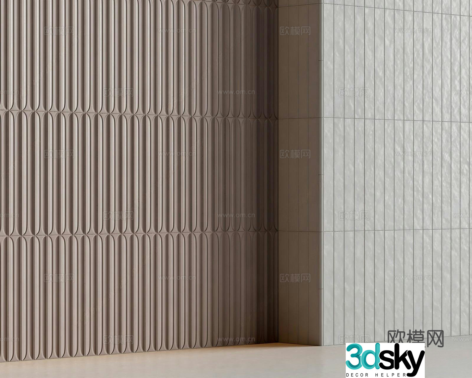Modern simple brick ceramic tiles wall tiles molding brick 3d model