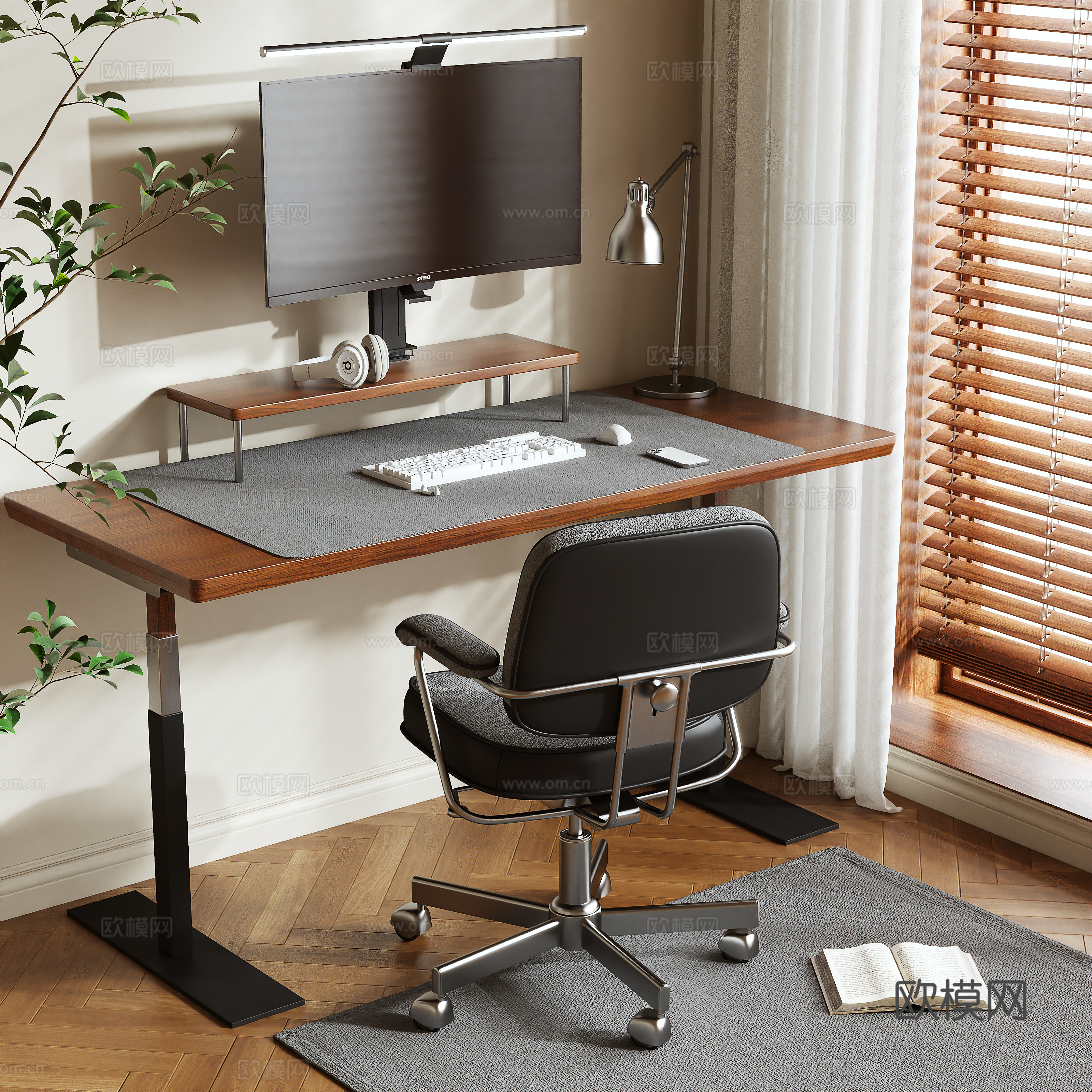 Log Wind Desk 3D Model