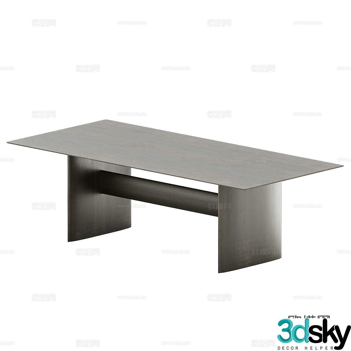 Solid wood dining table Wasabi style dining table Square table Long table Wooden table Negotiation table Garden table Outdoor 3D model