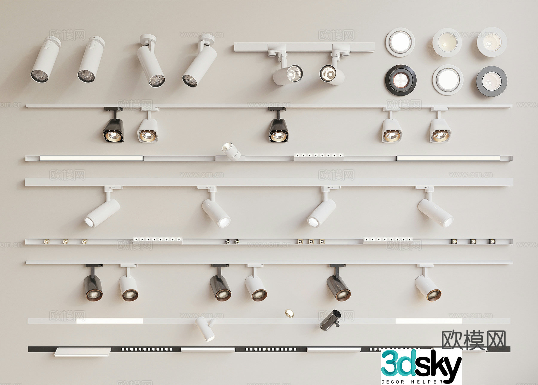 Modern downlight spotlight 3d model