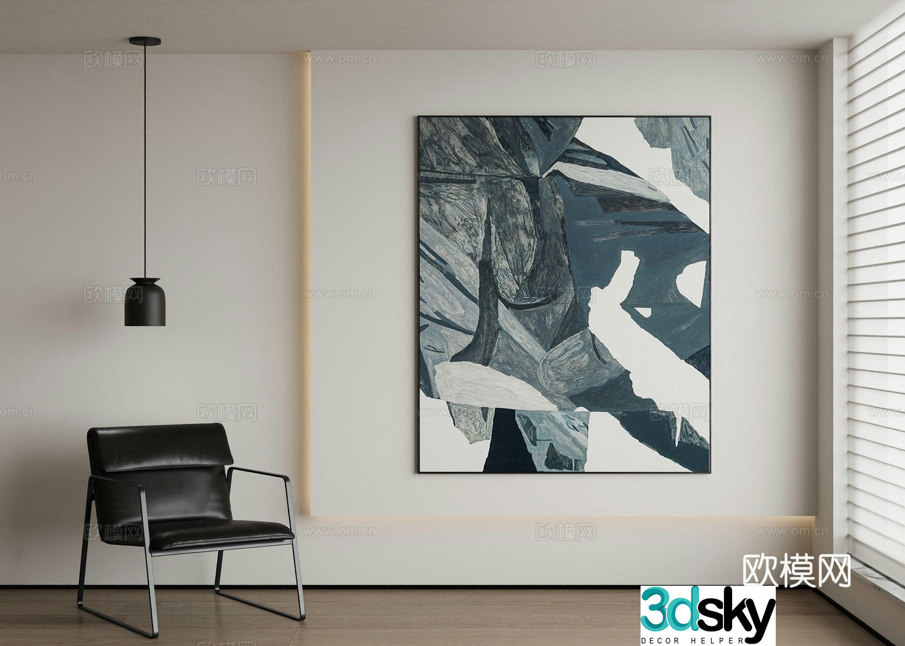 Modern decorative painting 3d model