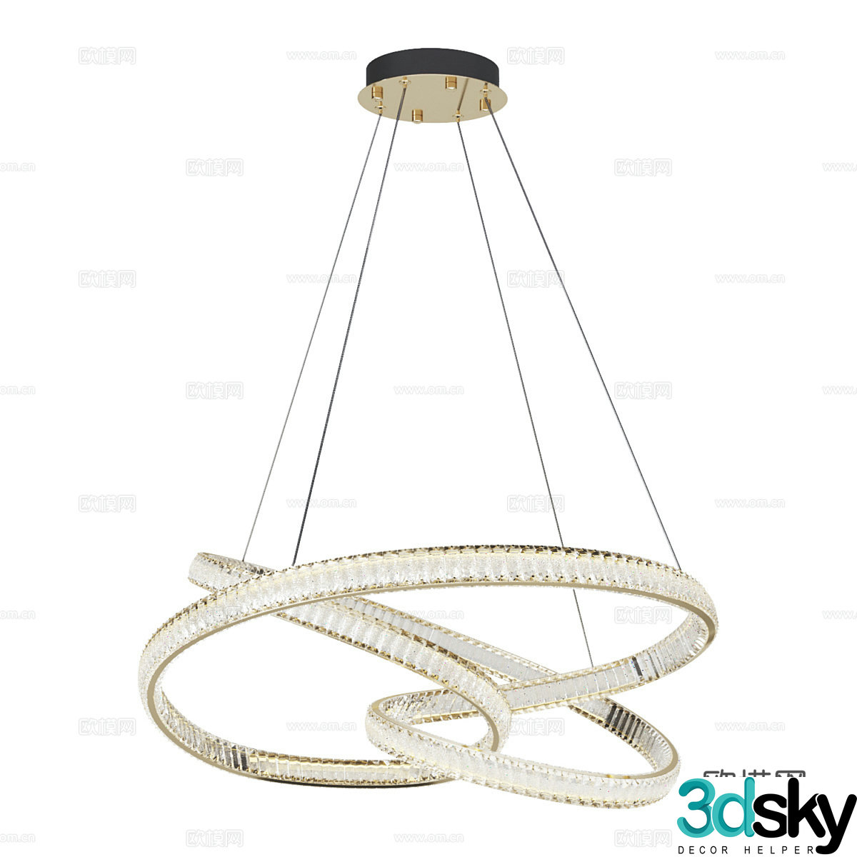 Modern simple and light luxury chandeliers chandeliers 3D model