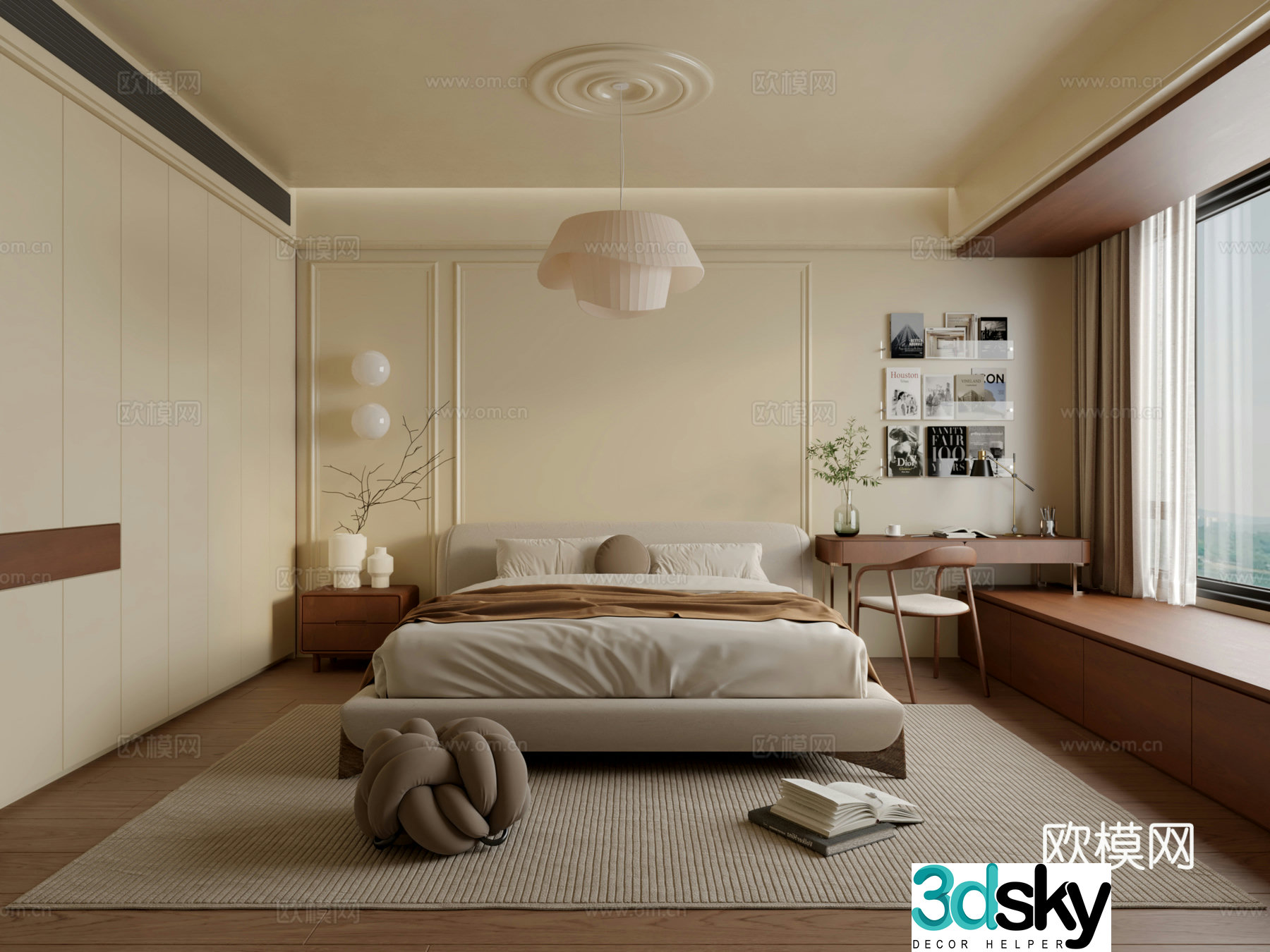 Wasabi Middle Style Bedroom 3D Model