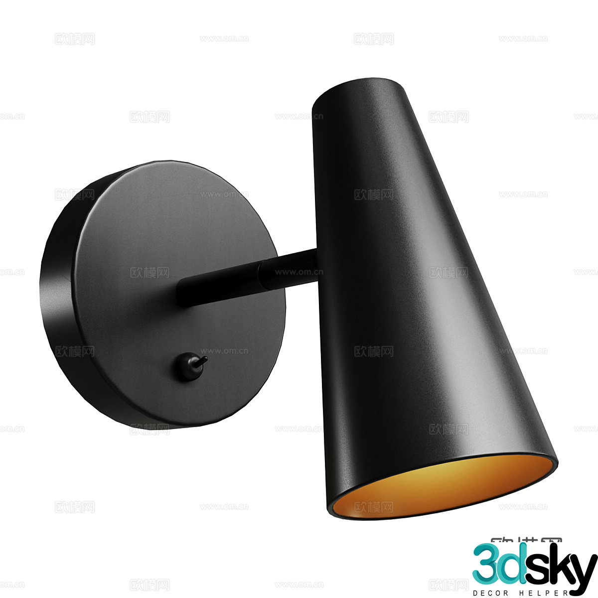 Modern Cres Wall Light 3D Model
