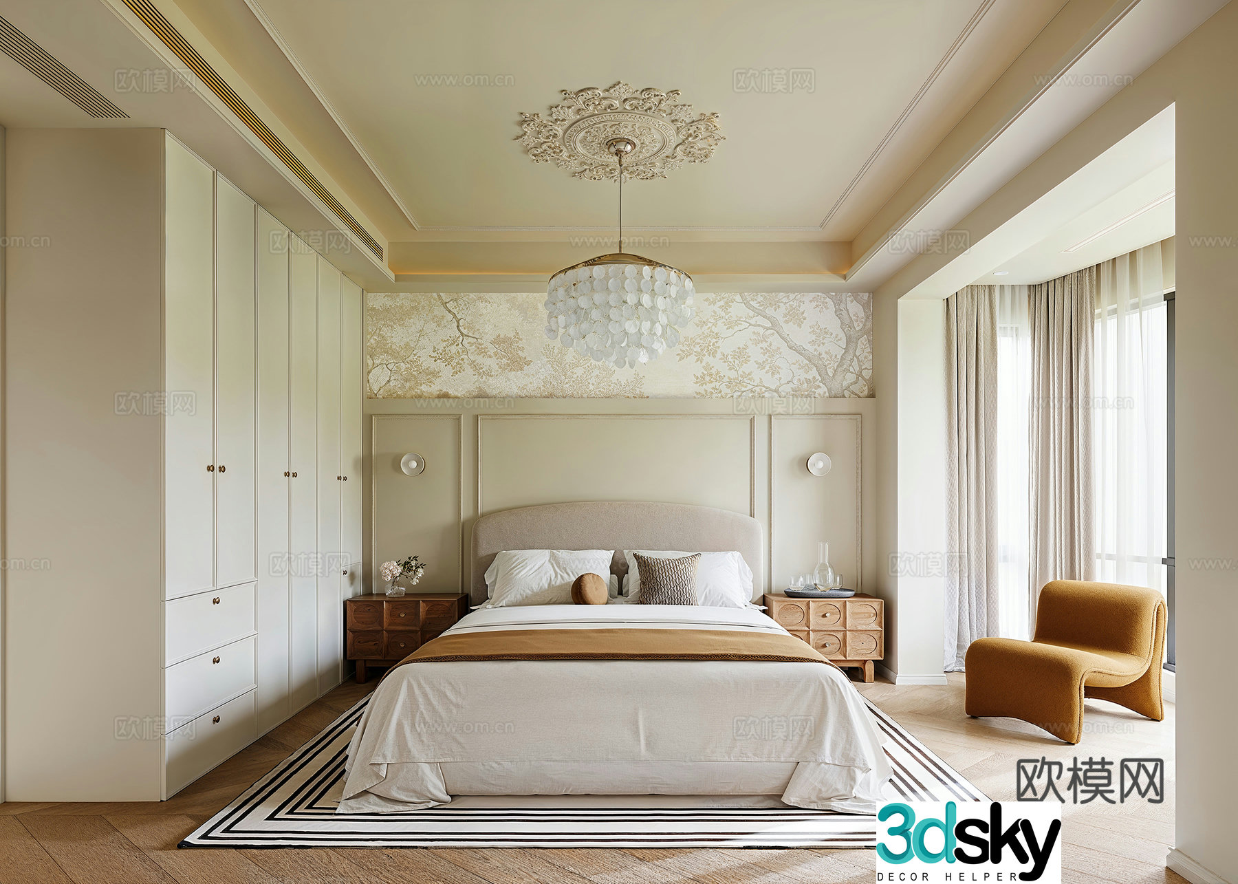 Modern bedroom 3d model