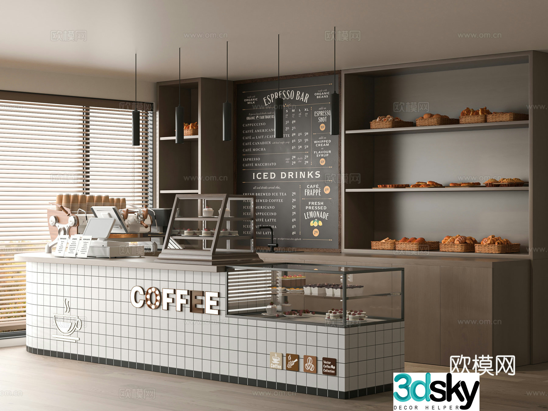 Modern bakery 3d model