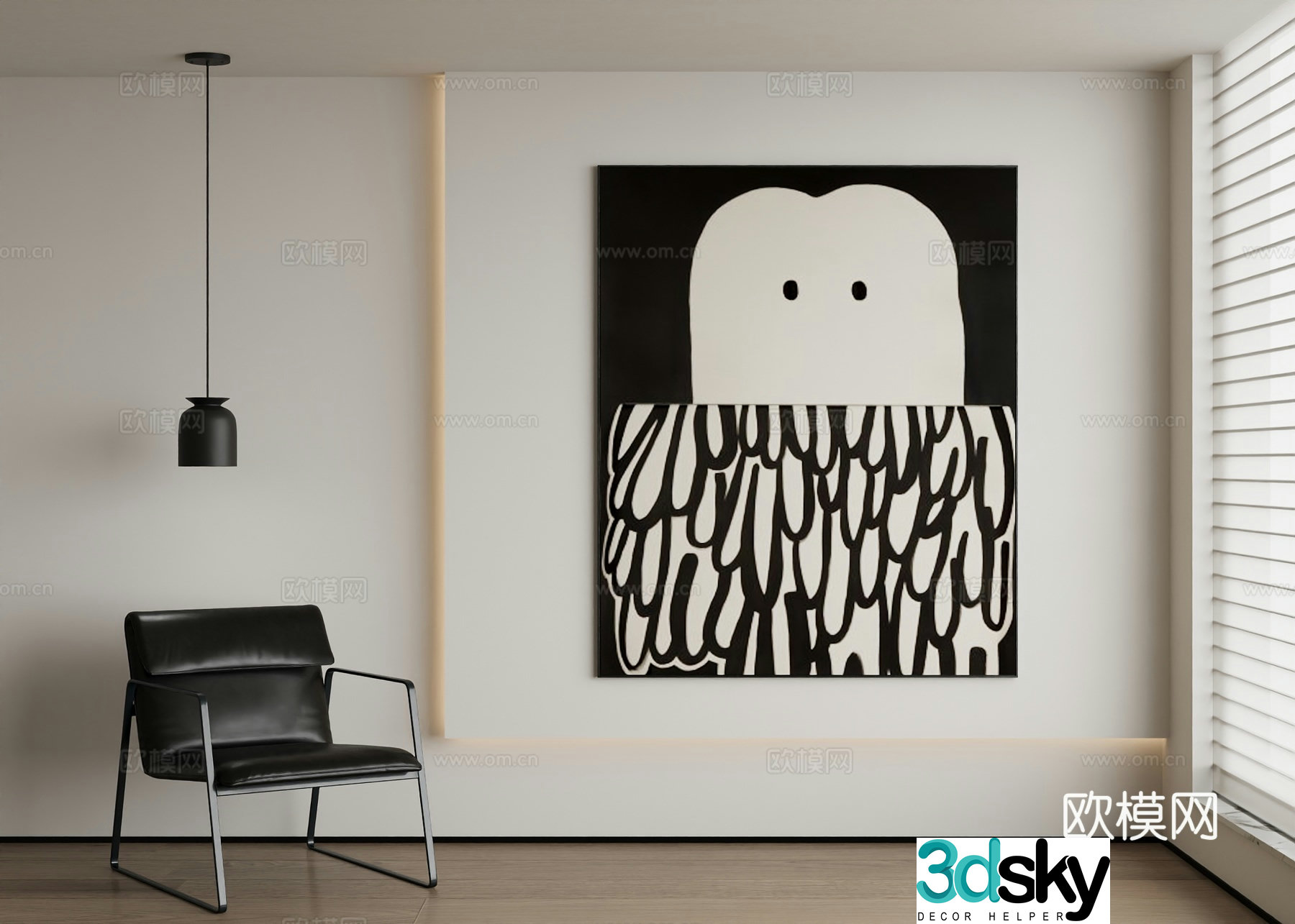Modern decorative painting 3d model