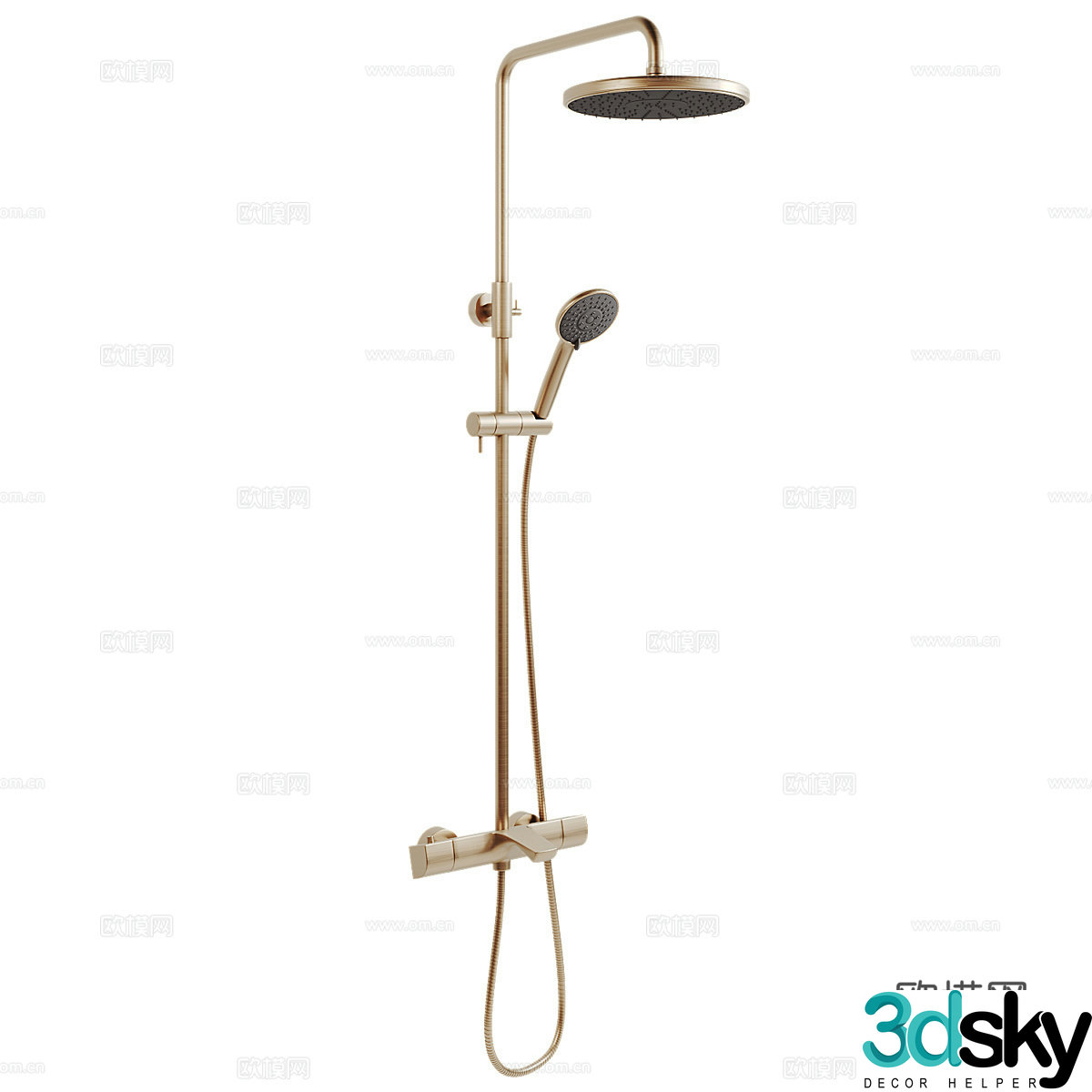 Modern simple shower shower simple shower bathroom shower 3d model